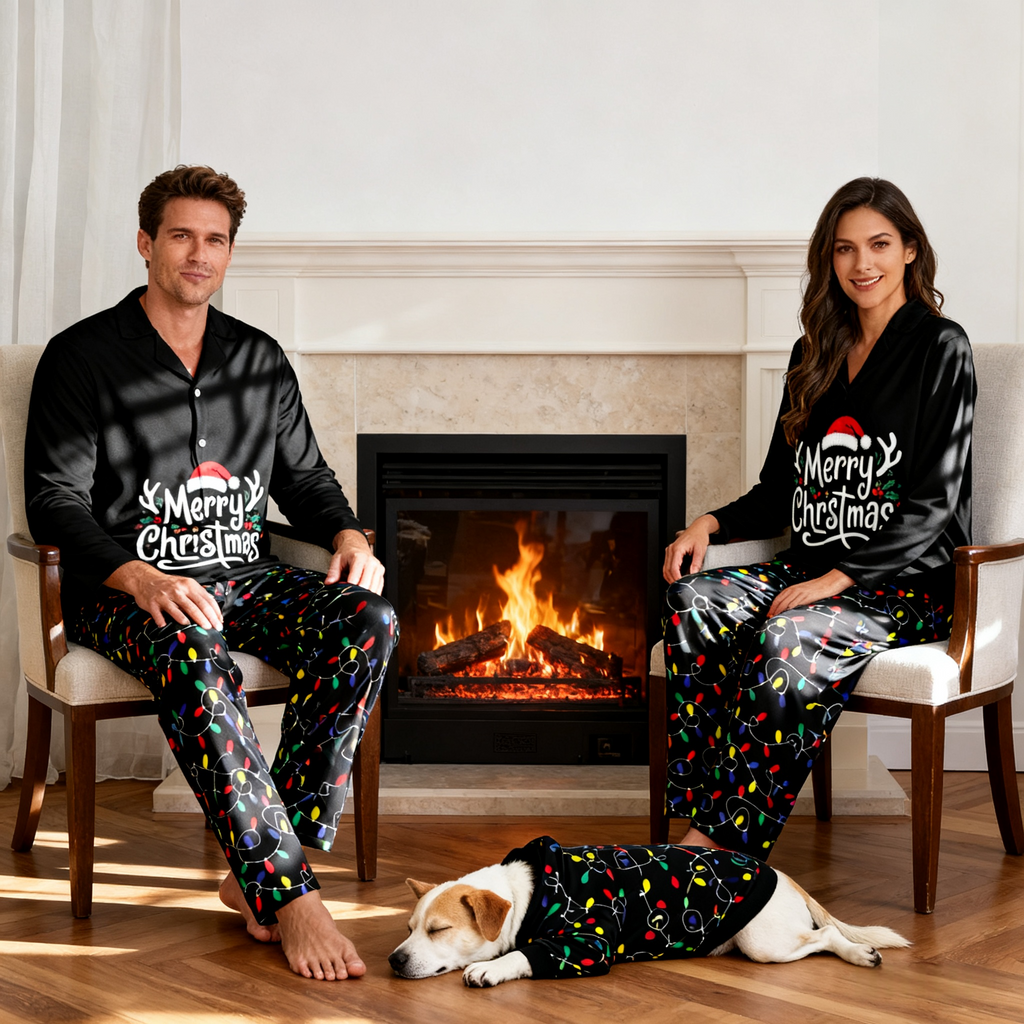 Holiday Twinkle Lights Matching Pajamas