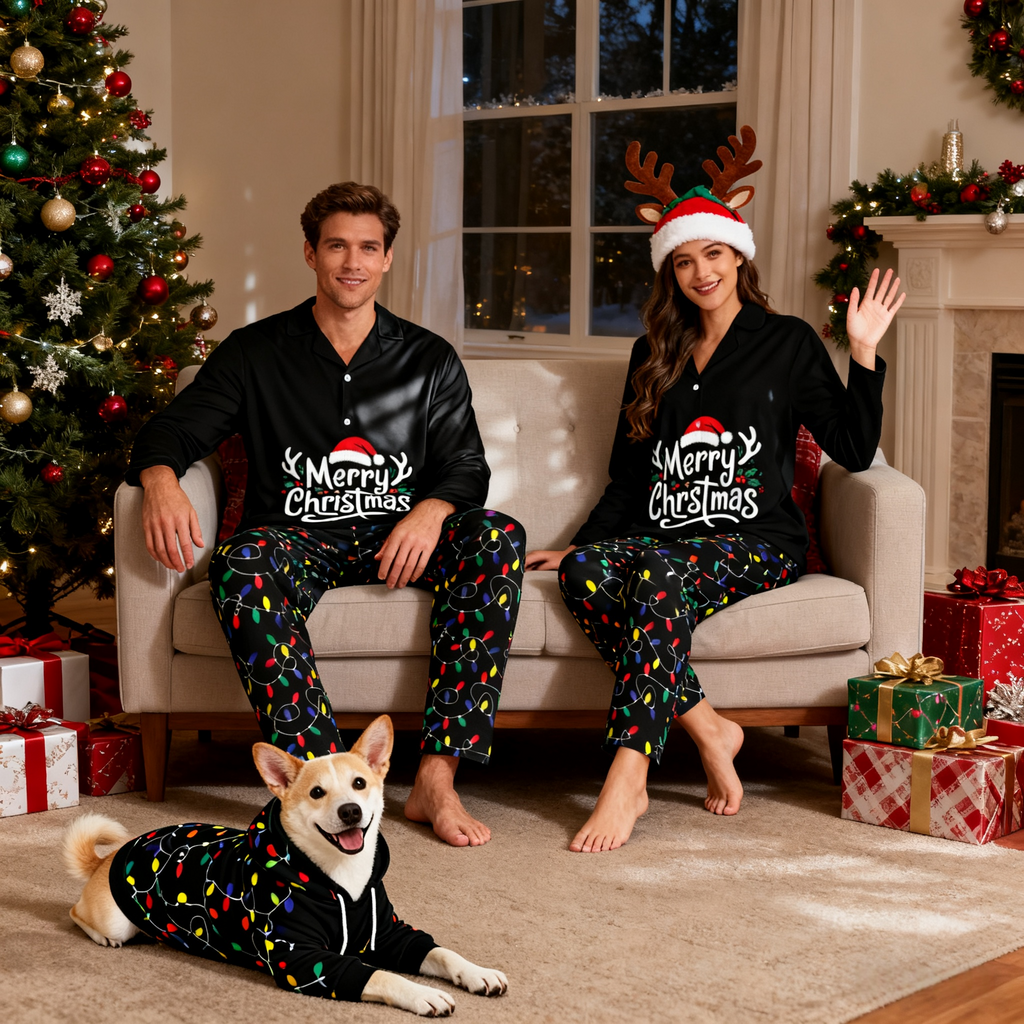 Holiday Twinkle Lights Matching Pajamas