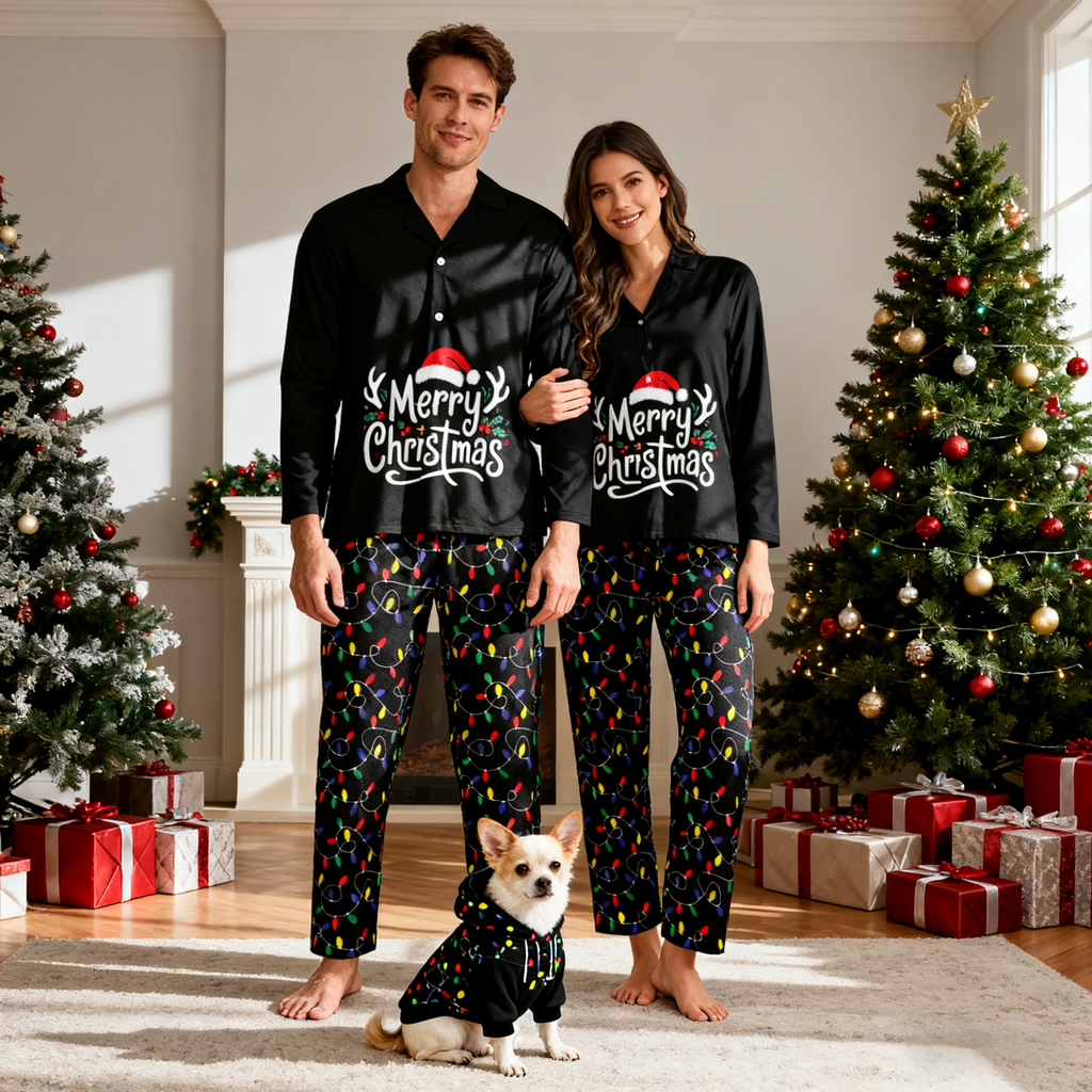 Holiday Twinkle Lights Matching Pajamas