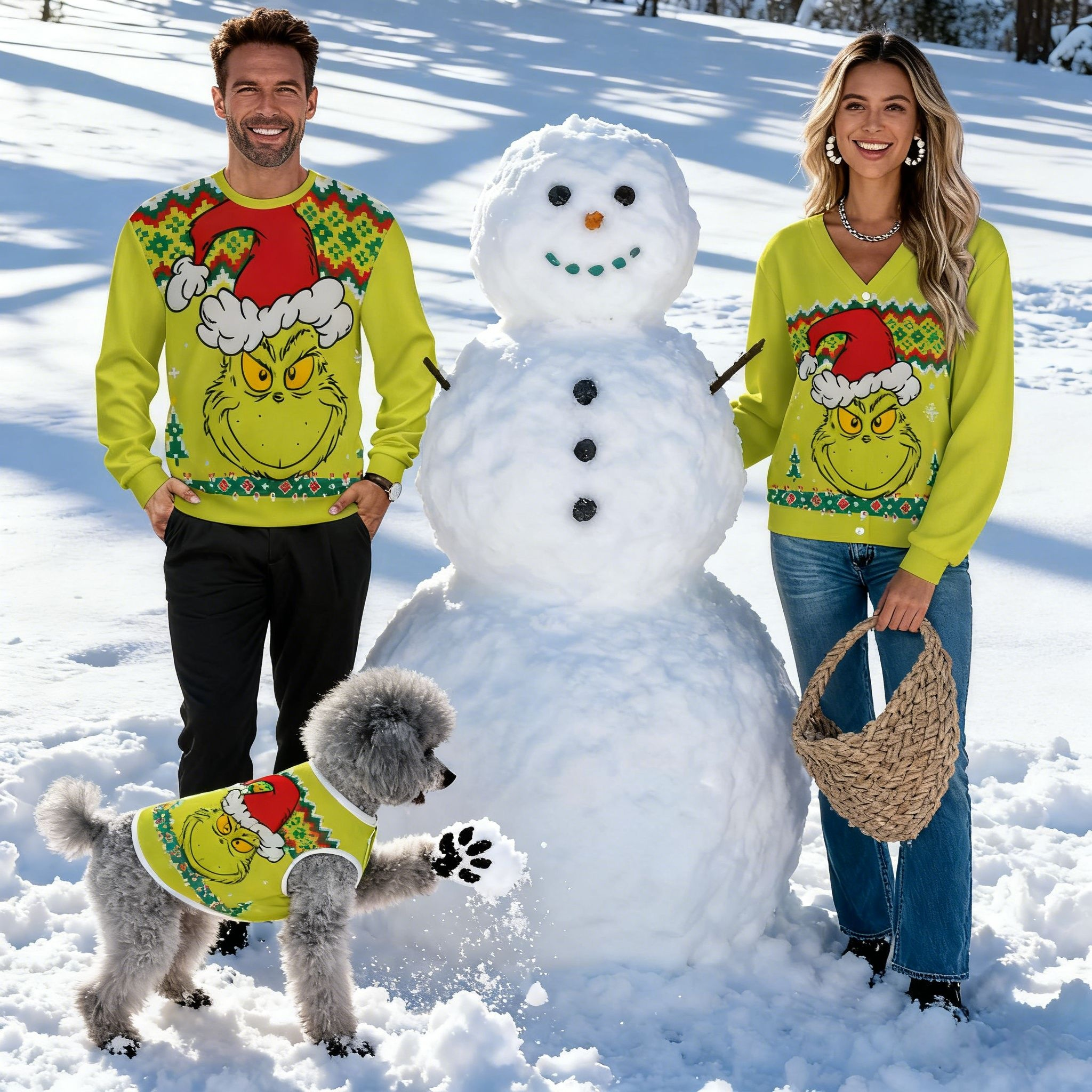 Grinch Yellow Sweater