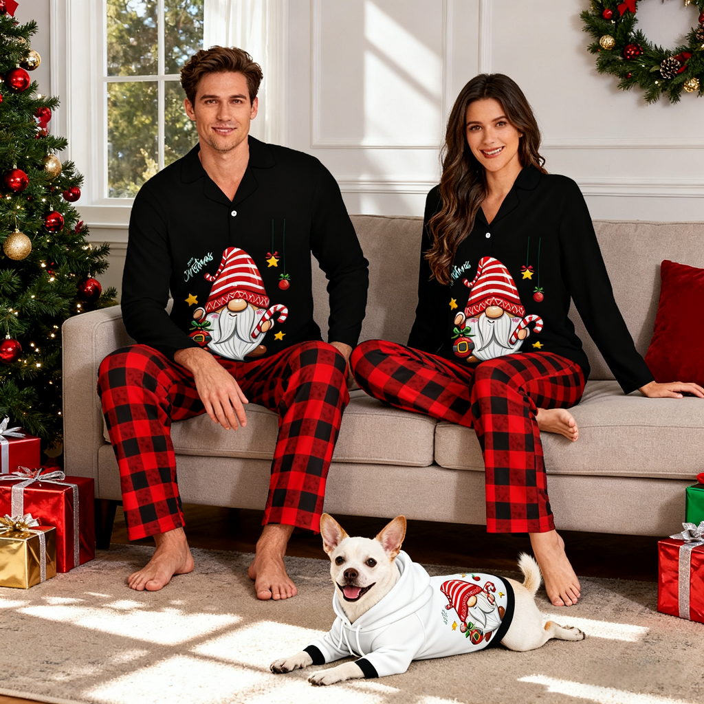 Holiday Festive Gnome Matching Pajamas