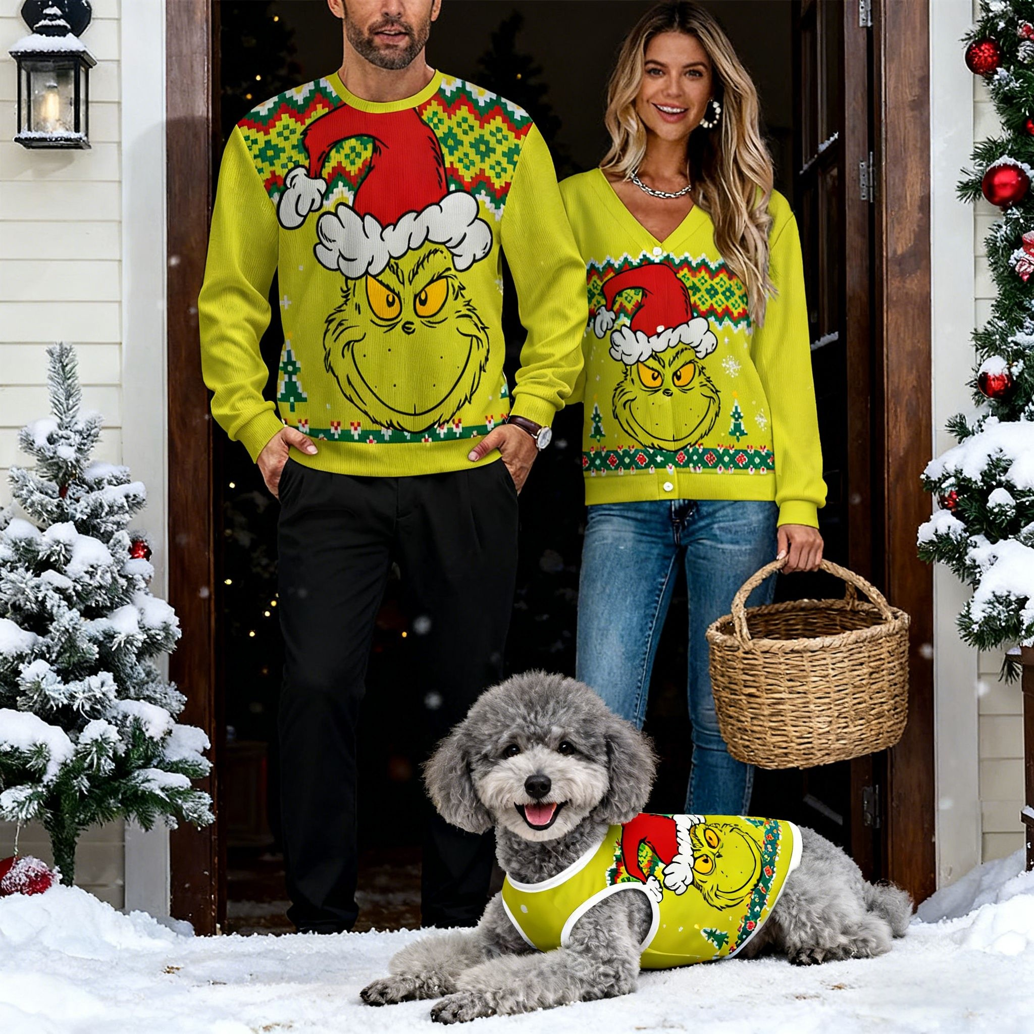 Grinch Yellow Sweater