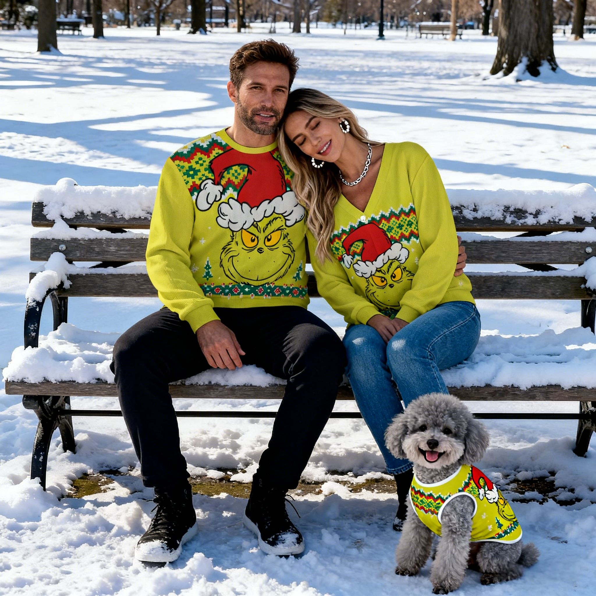 Grinch Yellow Sweater