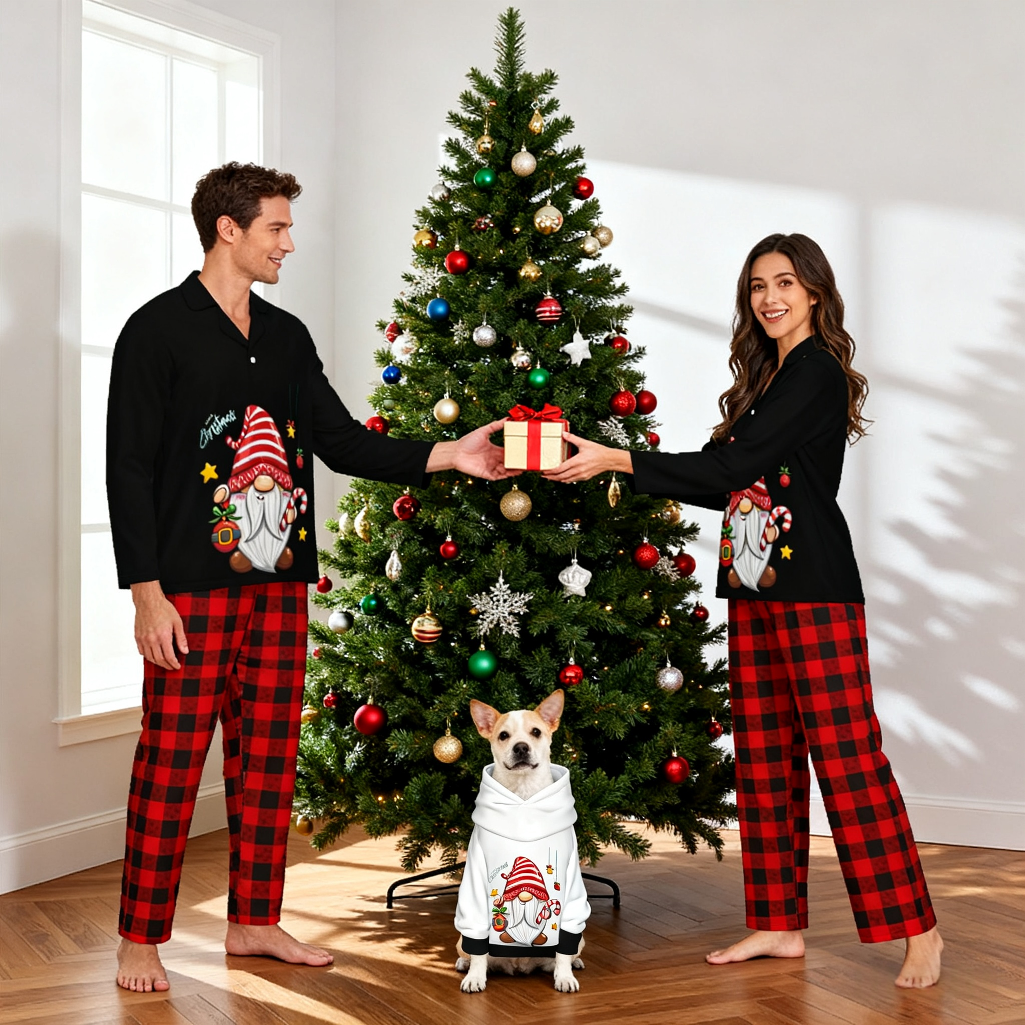 Holiday Festive Gnome Matching Pajamas