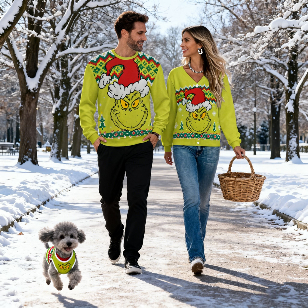 Grinch Yellow Sweater