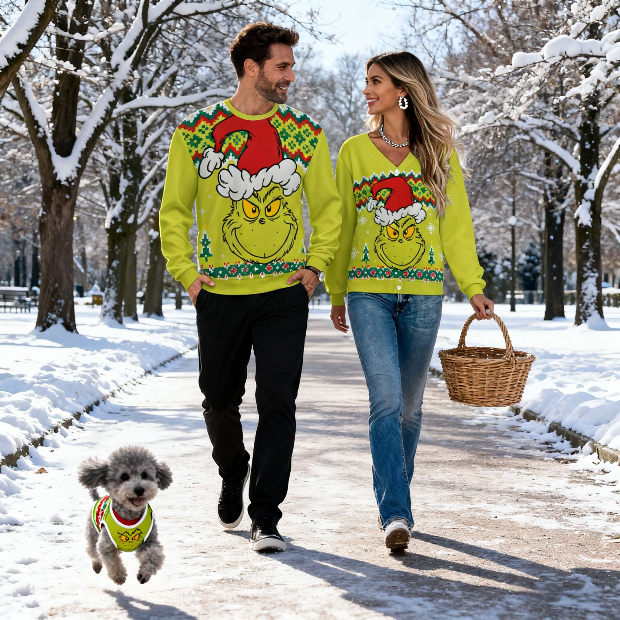 Grinch Yellow Sweater