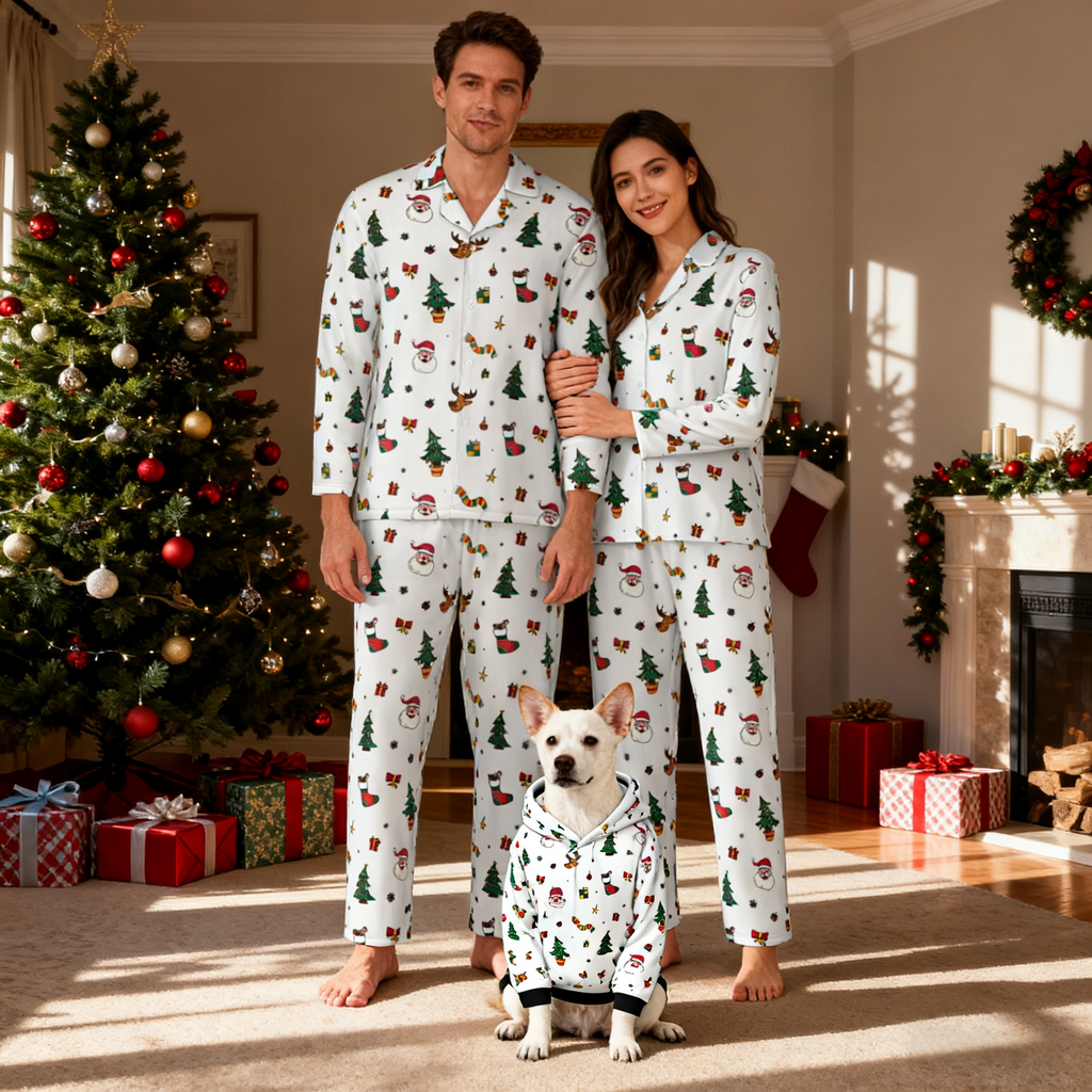 Holiday Cheerful Icons Matching Pajamas