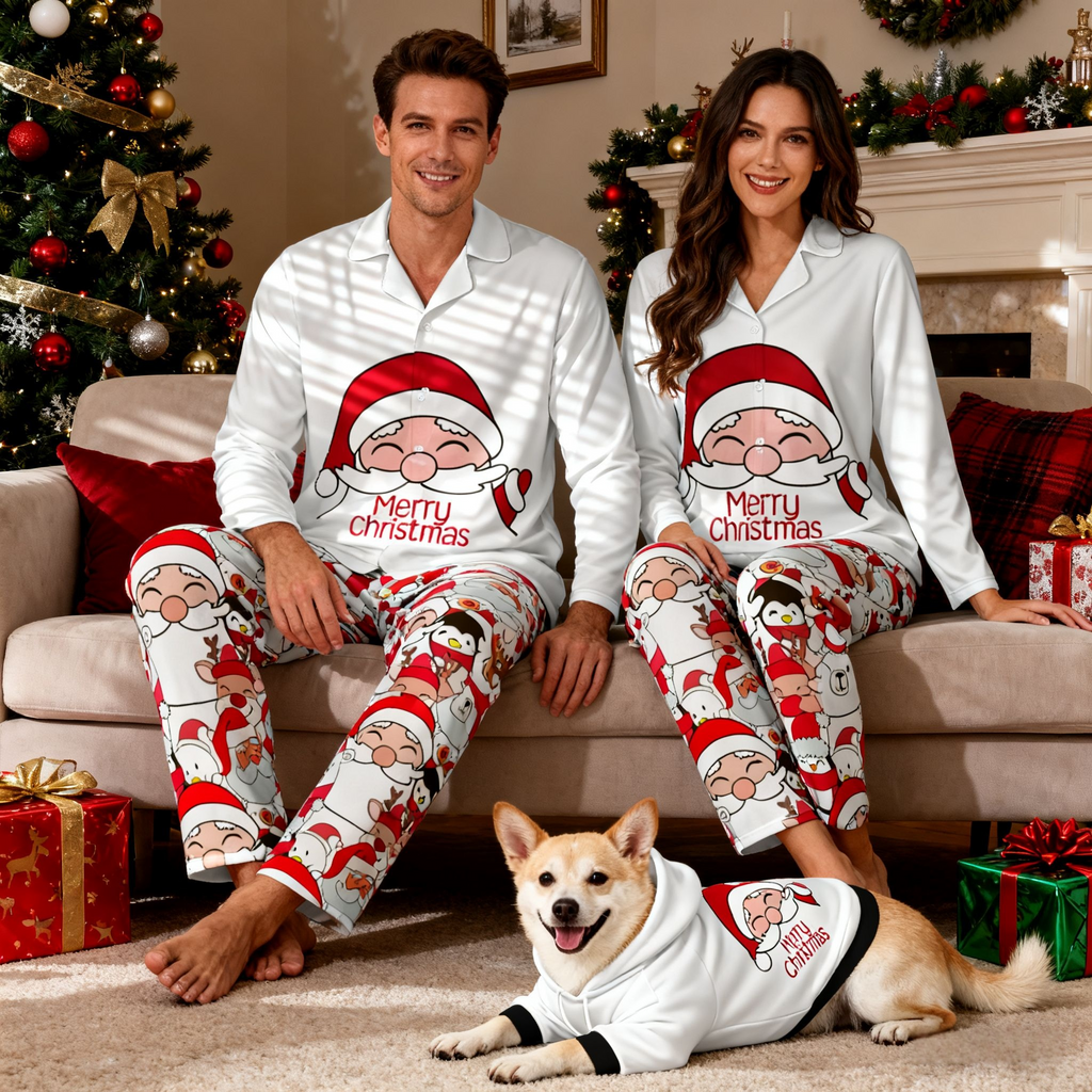 Holiday Jolly Santa Matching Pajamas