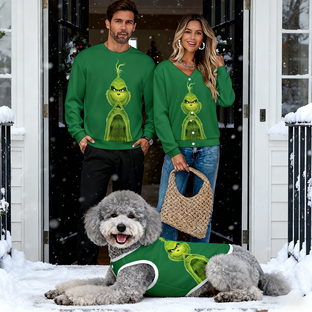 Green Long-Body Grinch Sweater