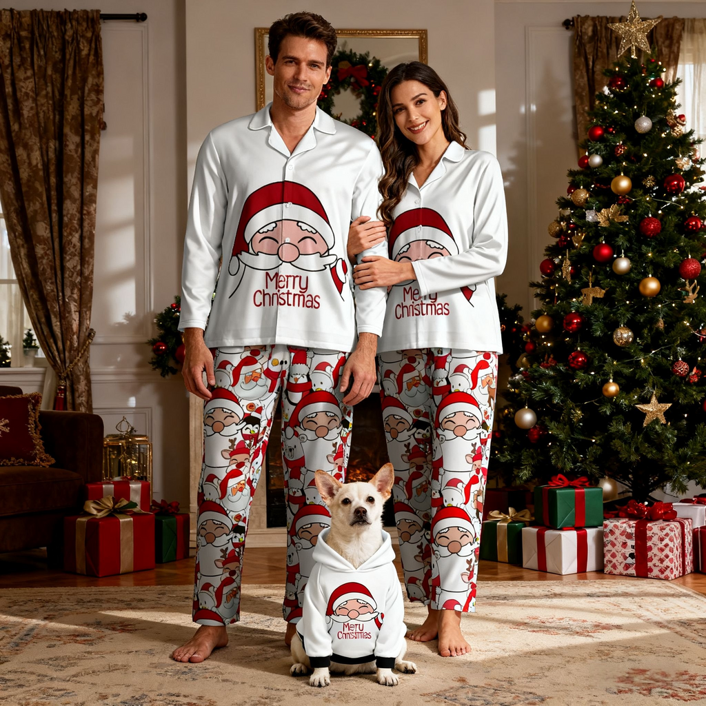 Holiday Jolly Santa Matching Pajamas