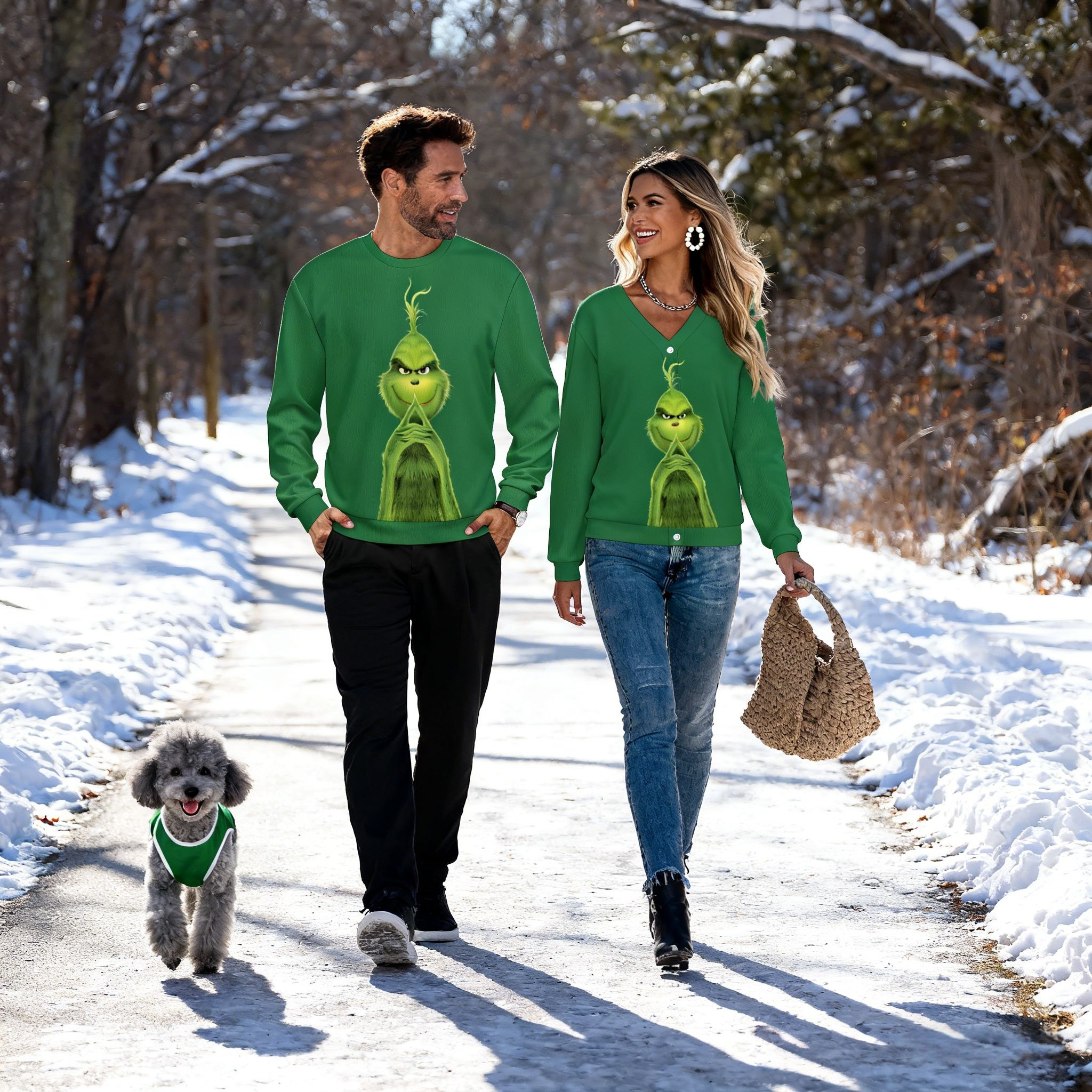 Green Long-Body Grinch Sweater