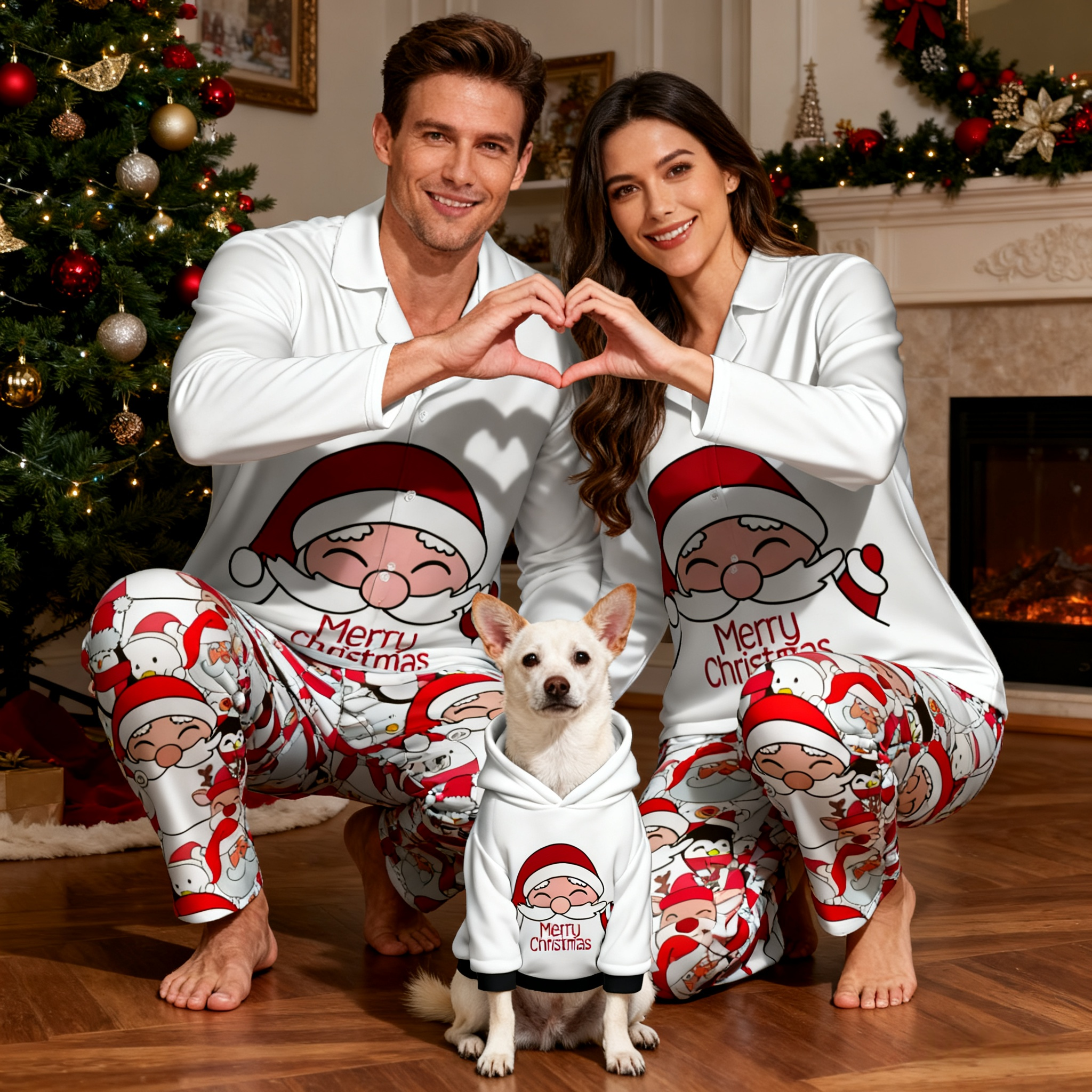 Holiday Jolly Santa Matching Pajamas