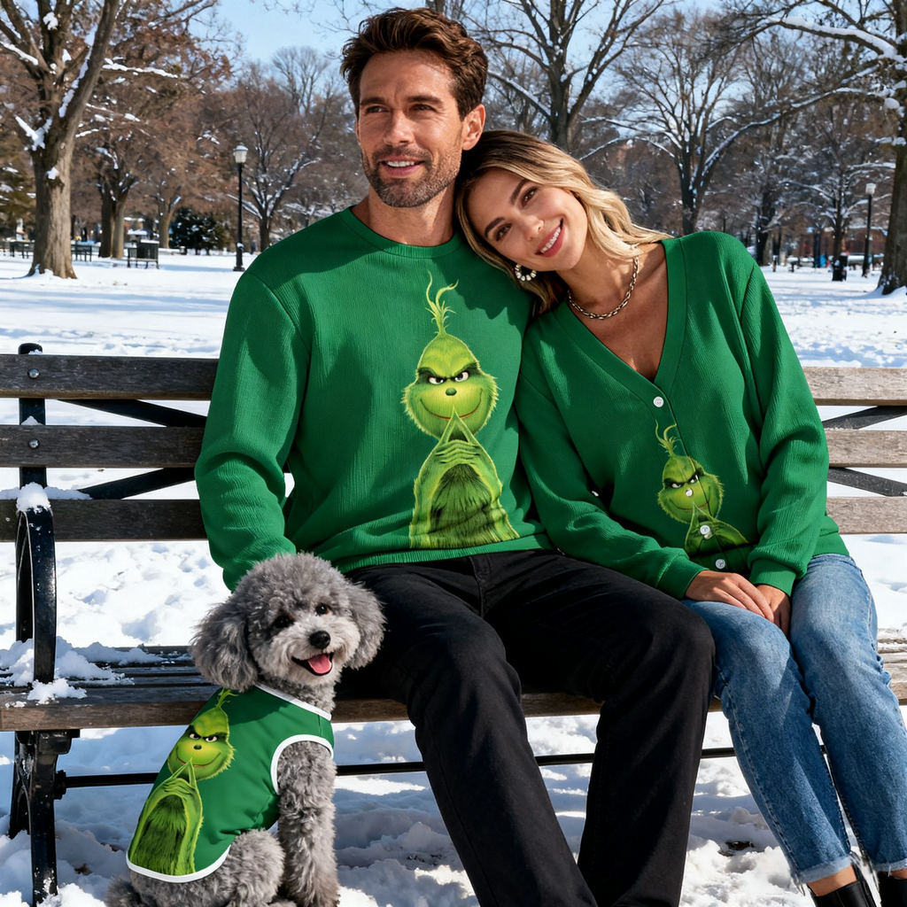 Green Long-Body Grinch Sweater