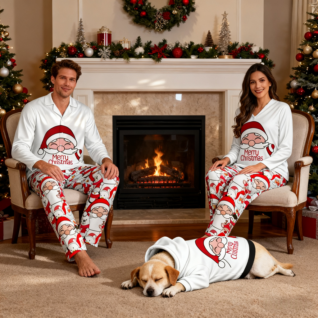 Holiday Jolly Santa Matching Pajamas