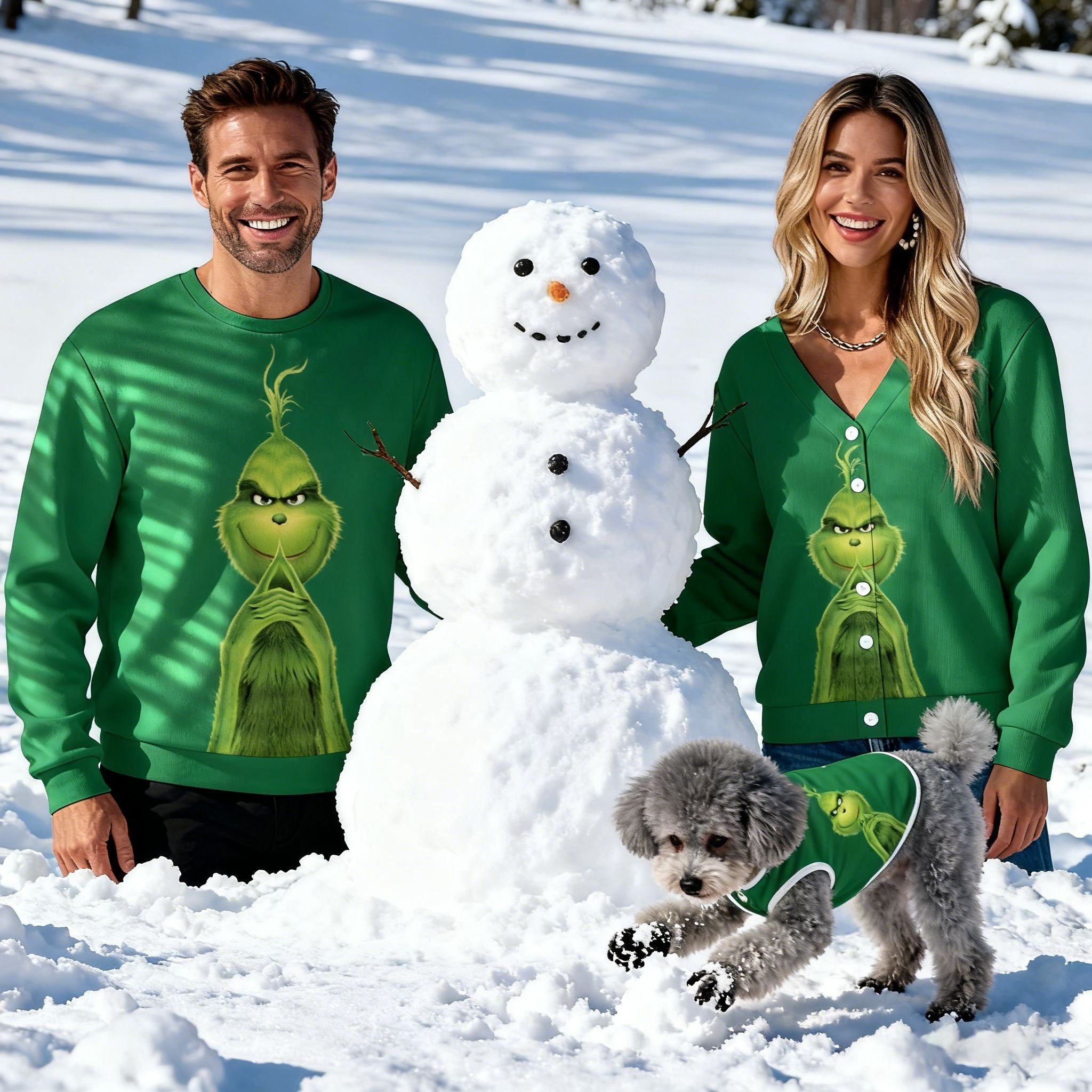 Green Long-Body Grinch Sweater