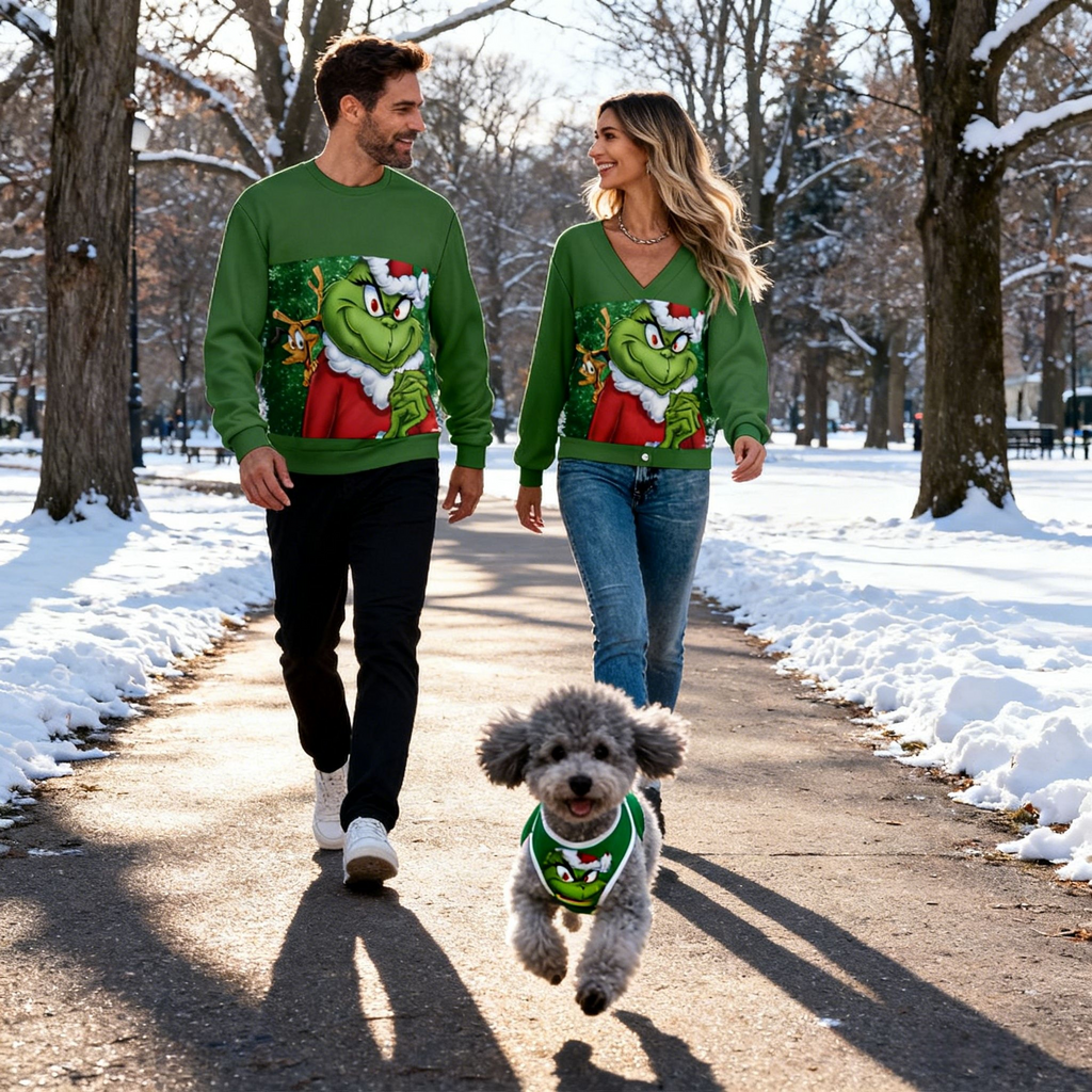 Green Santa Grinch Sweater