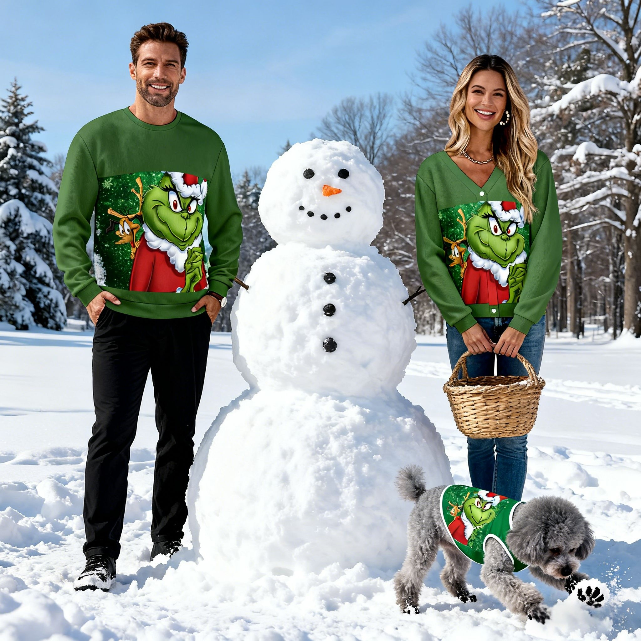 Green Santa Grinch Sweater