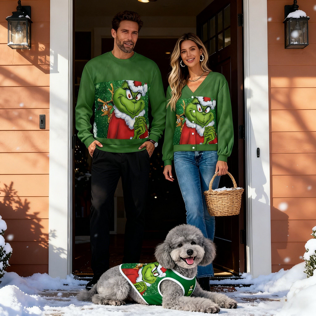 Green Santa Grinch Sweater
