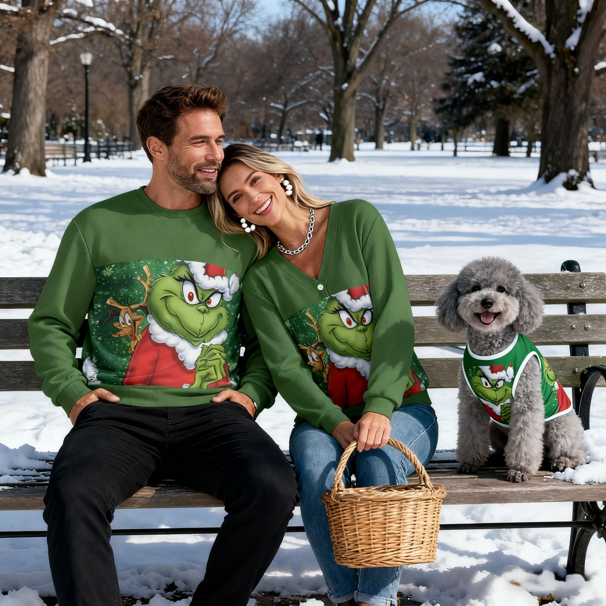 Green Santa Grinch Sweater