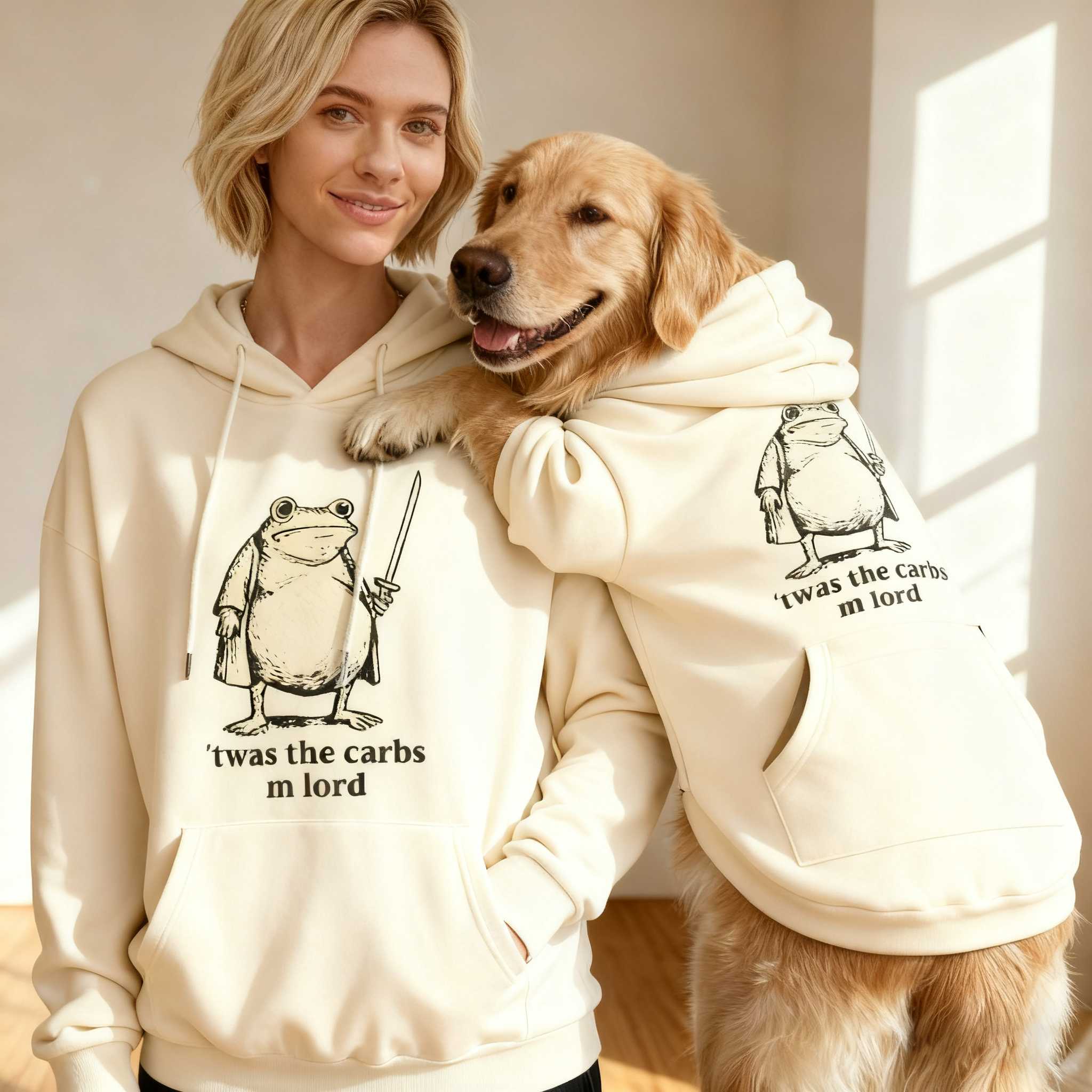 Chubby Frog Knight Dog Hoodie
