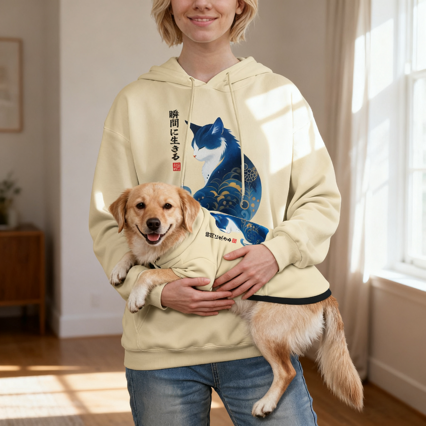 Blue Fox Dog Hoodie