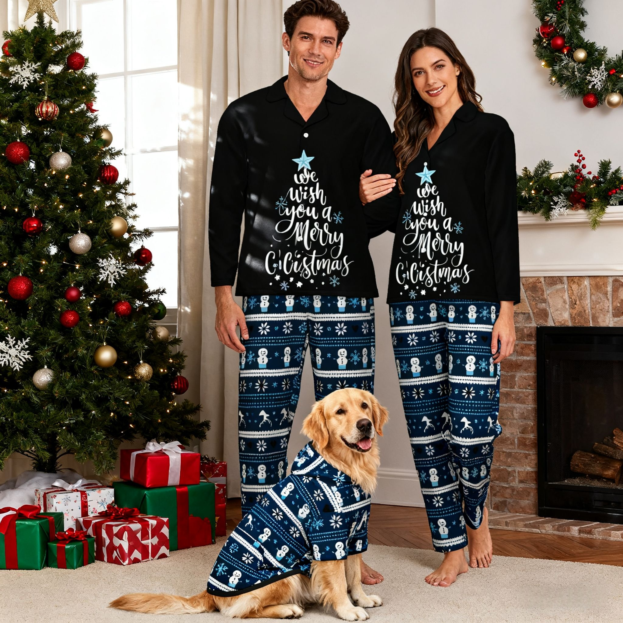 Holiday Merry Wishes Matching Pajamas