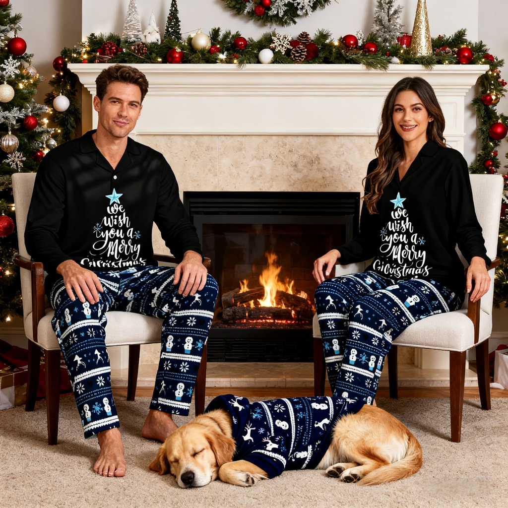 Holiday Merry Wishes Matching Pajamas