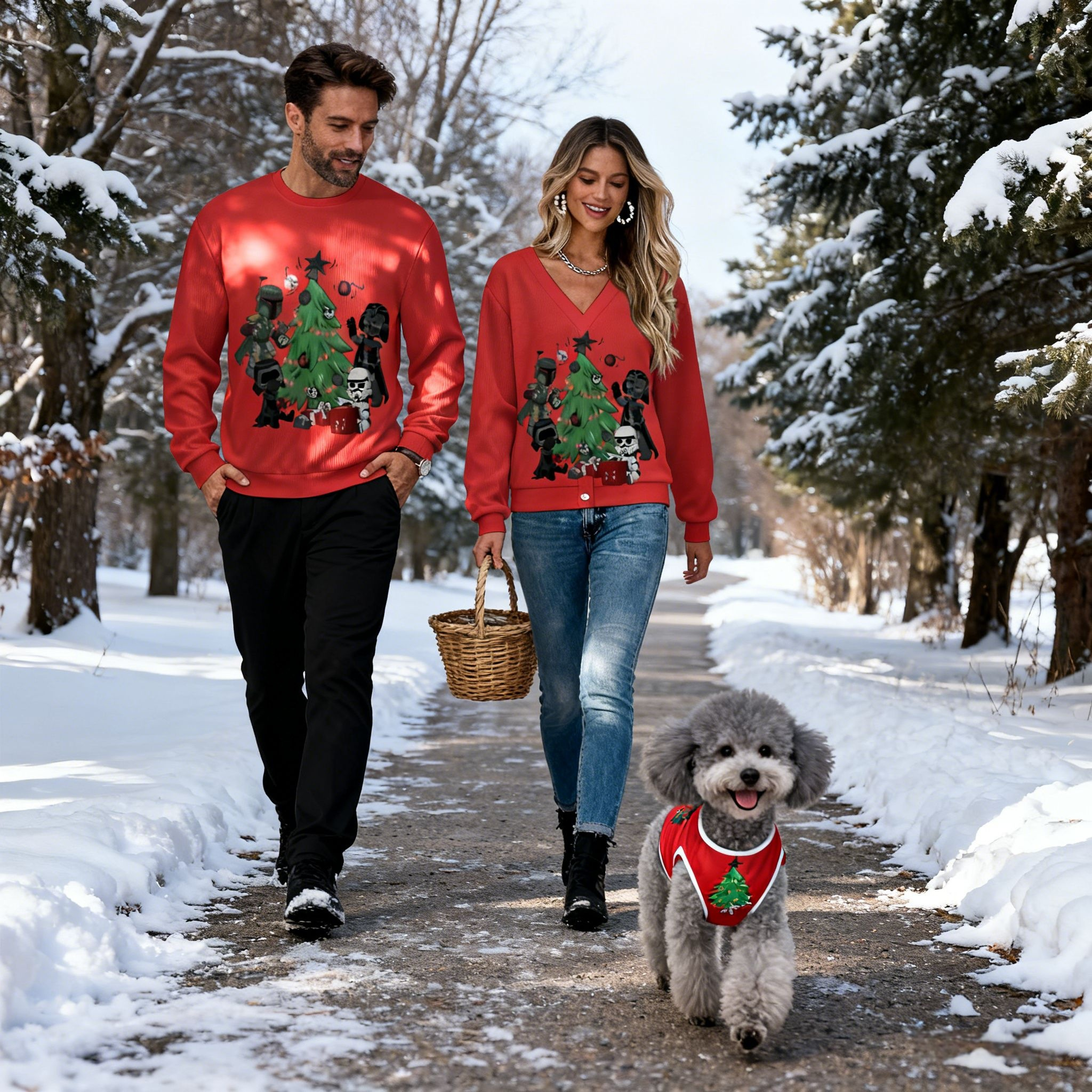 Red Xmas Tree Sweater