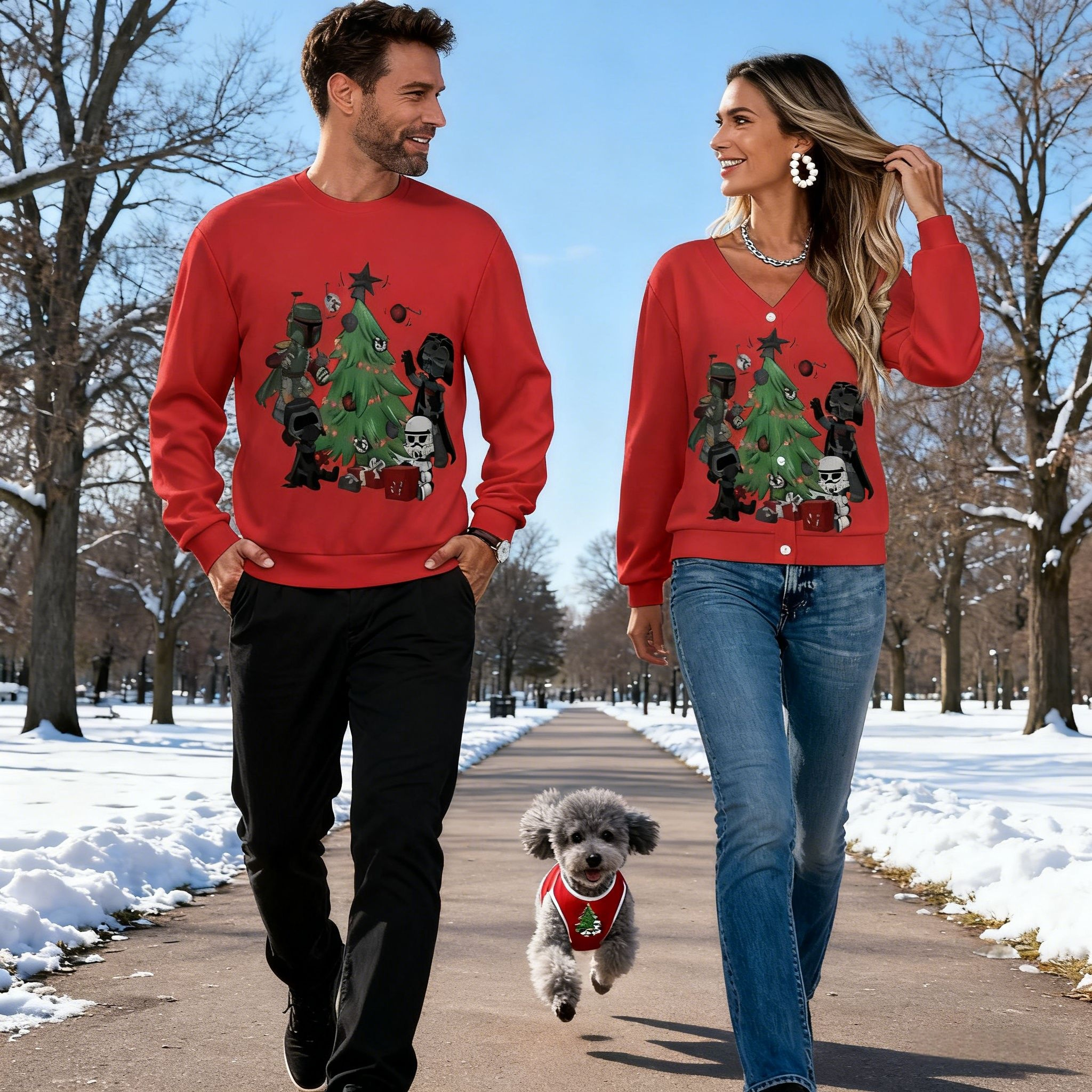 Red Xmas Tree Sweater