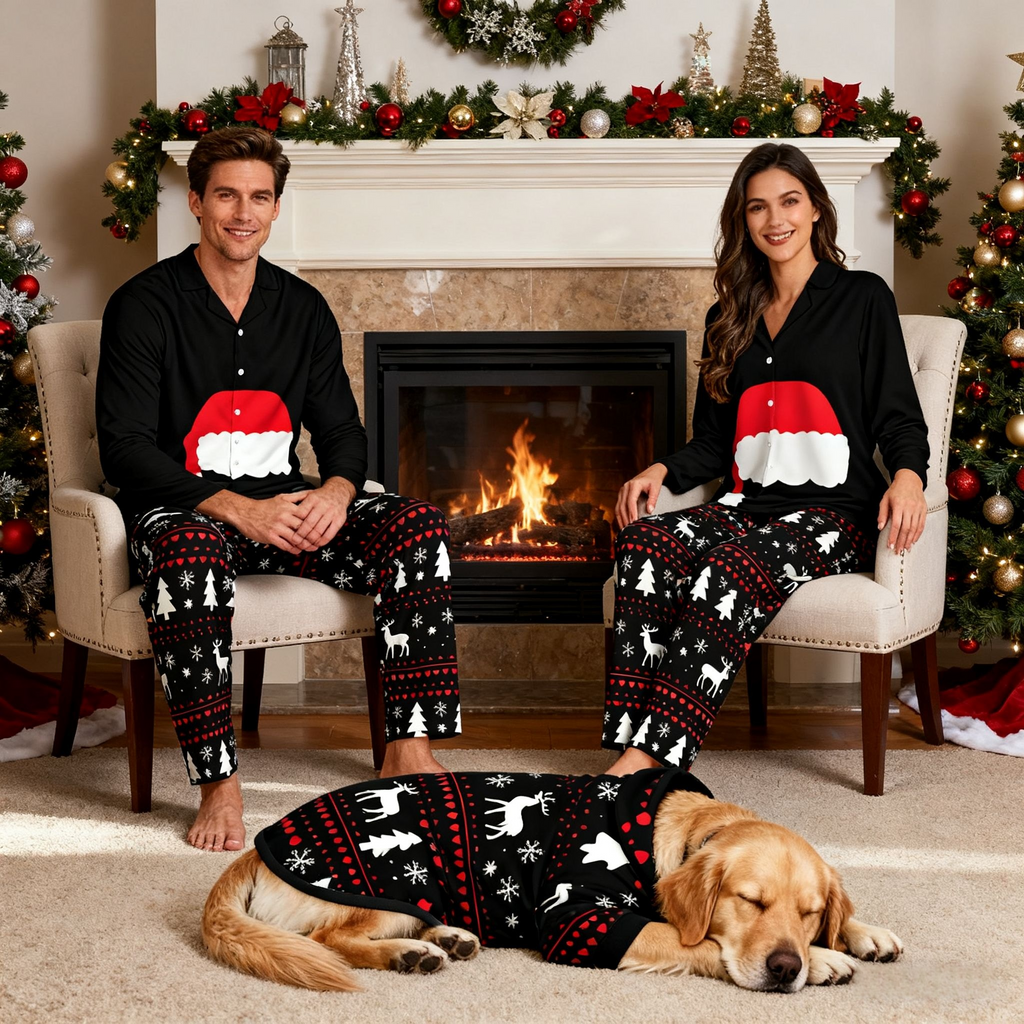 Holiday Santa Hat Matching Pajamas