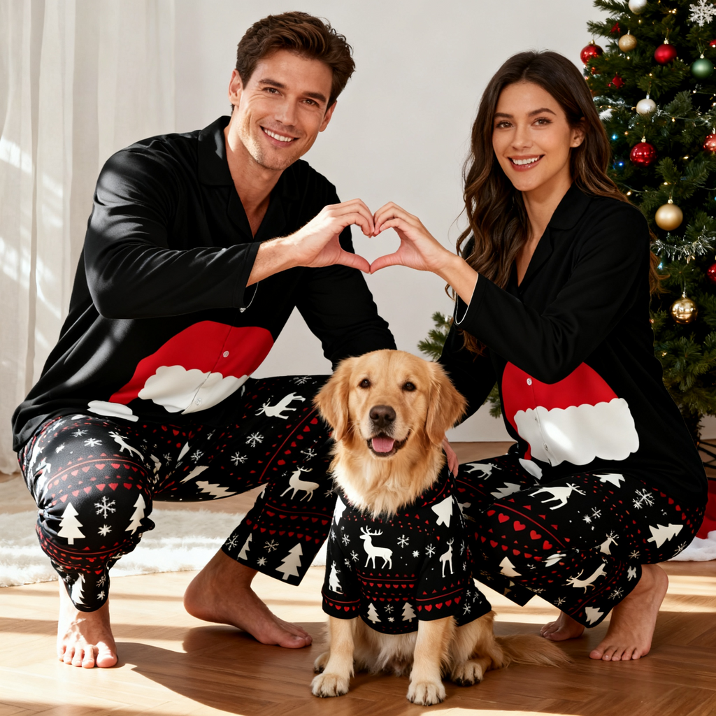 Holiday Santa Hat Matching Pajamas