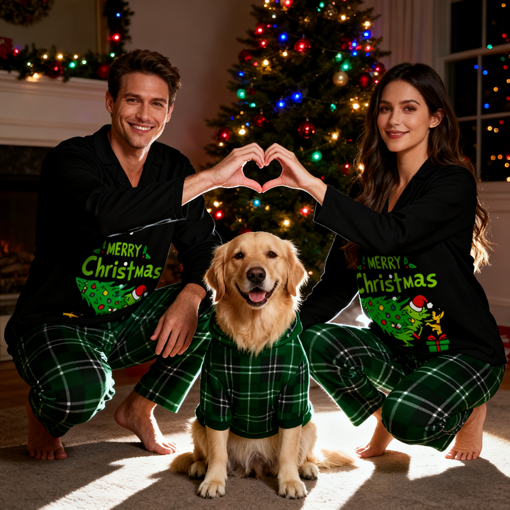 Holiday Merry Christmas Tree Matching Pajamas