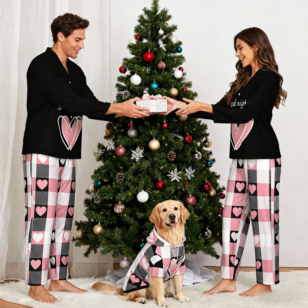 Good Night Hearts Matching Pajamas
