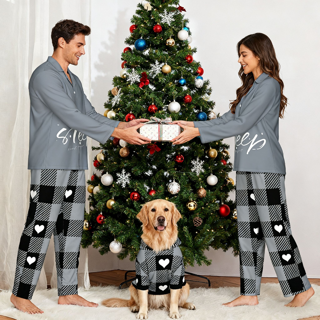 Sleep Heart Pattern Matching Pajamas