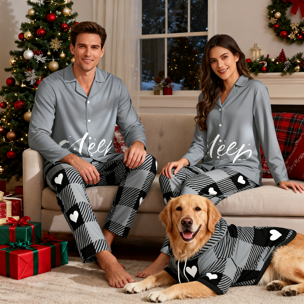 Sleep Heart Pattern Matching Pajamas