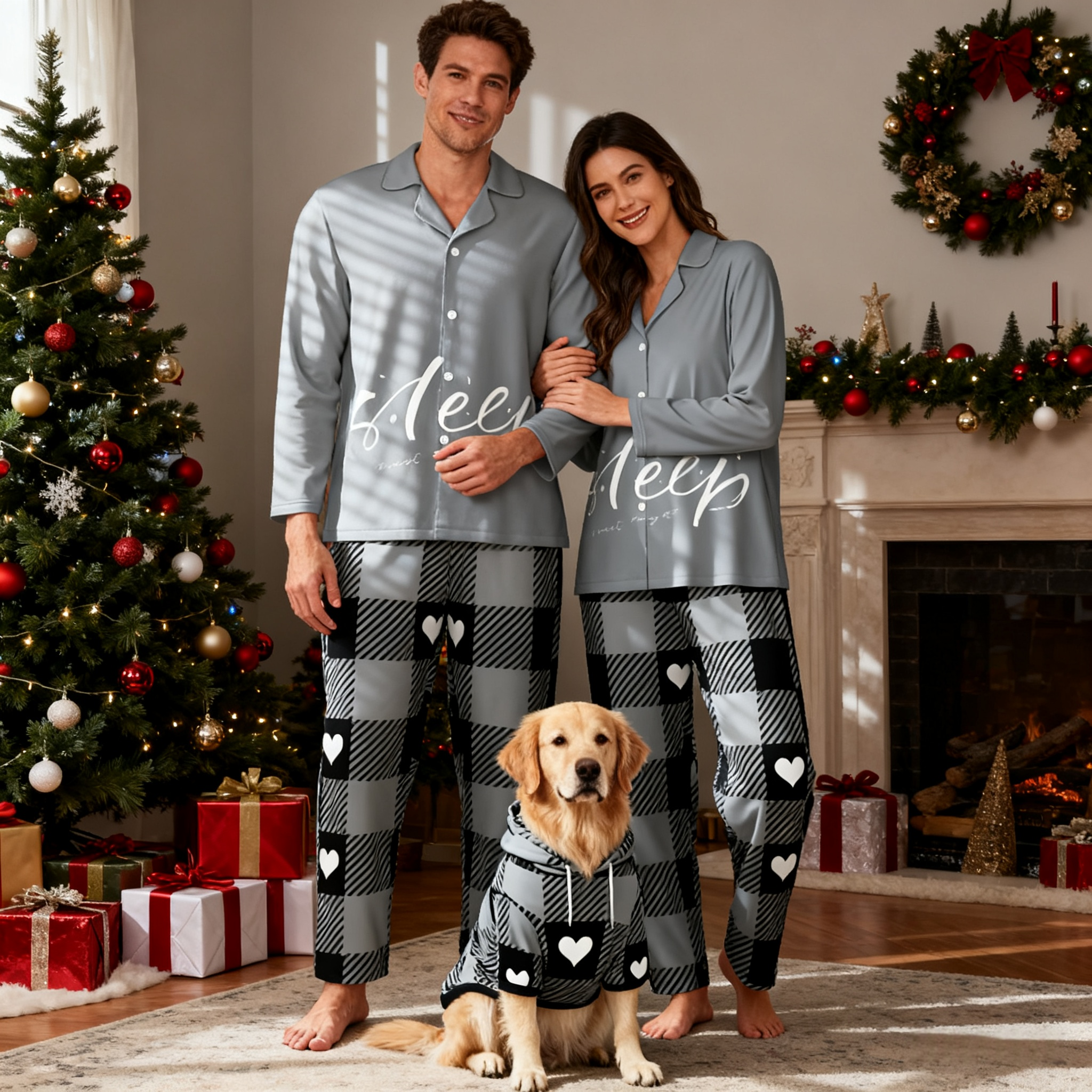 Sleep Heart Pattern Matching Pajamas