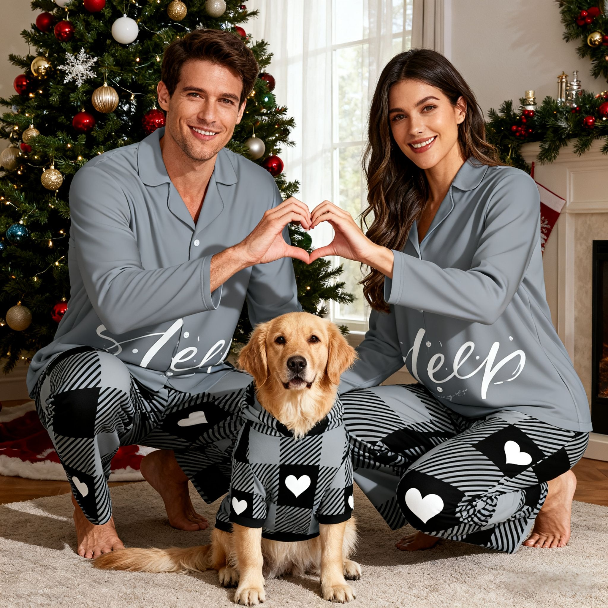 Sleep Heart Pattern Matching Pajamas
