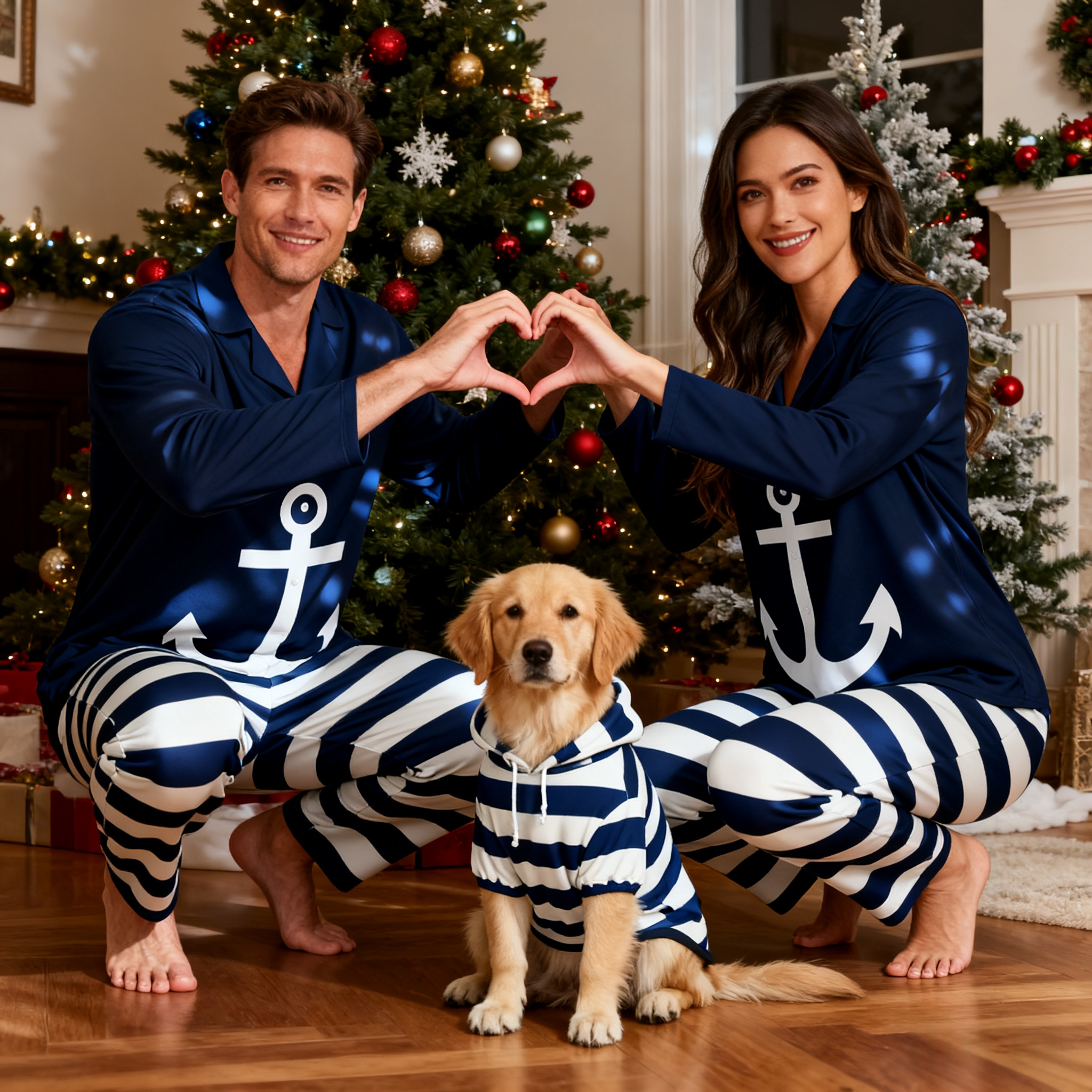 Anchor Stripes Matching Pajamas