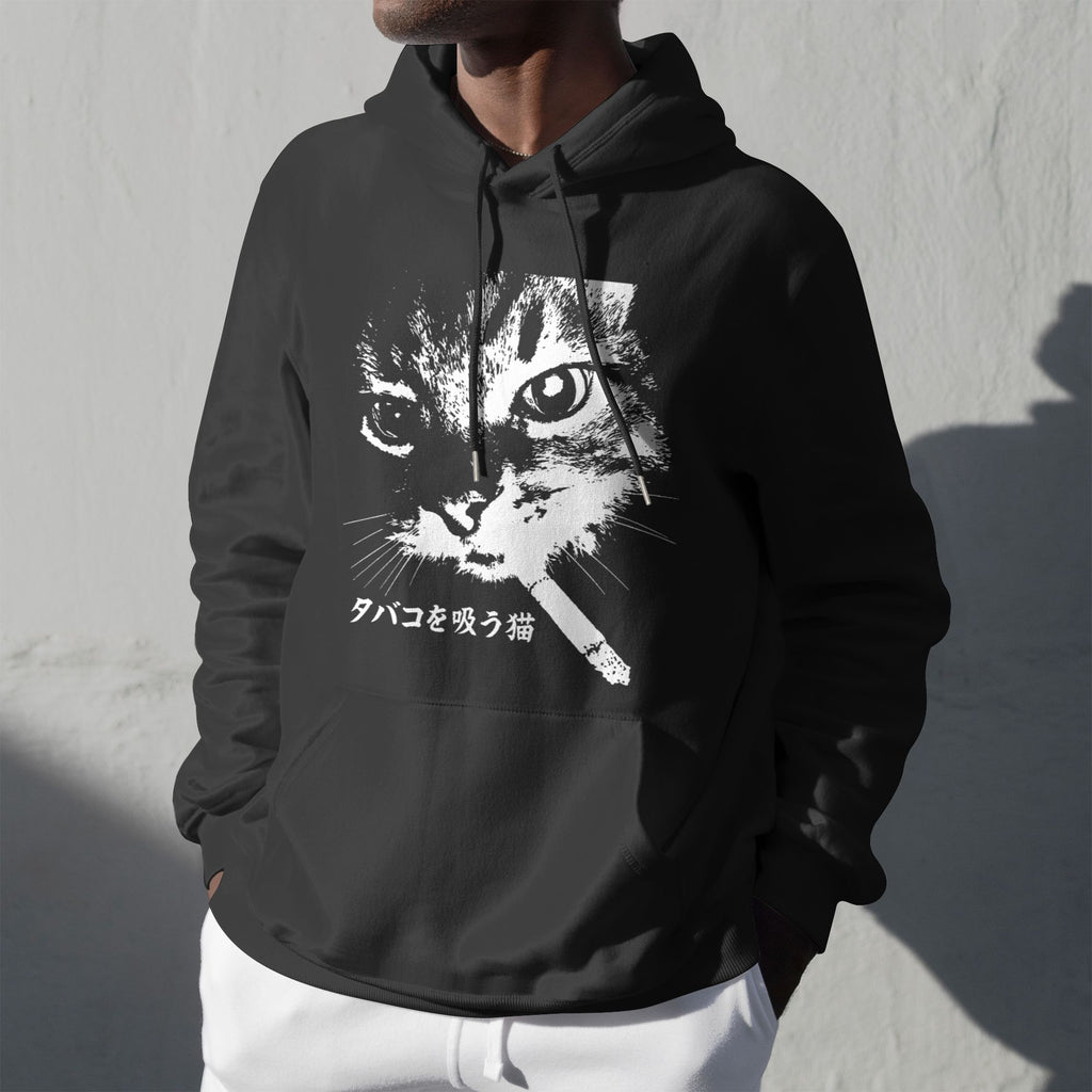 Cat Face Graphic Hoodie