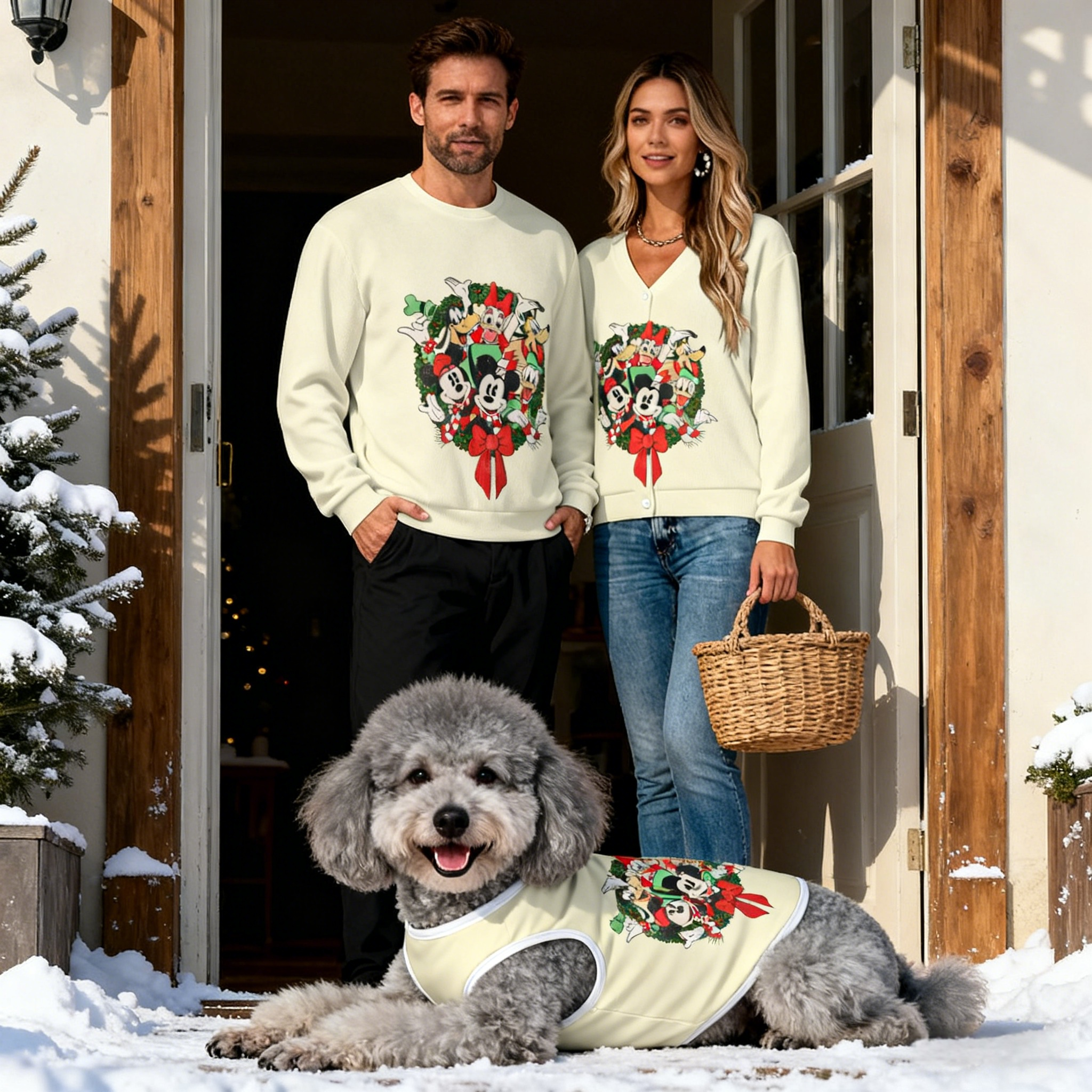 Holiday Wreath Knit Set Sweater