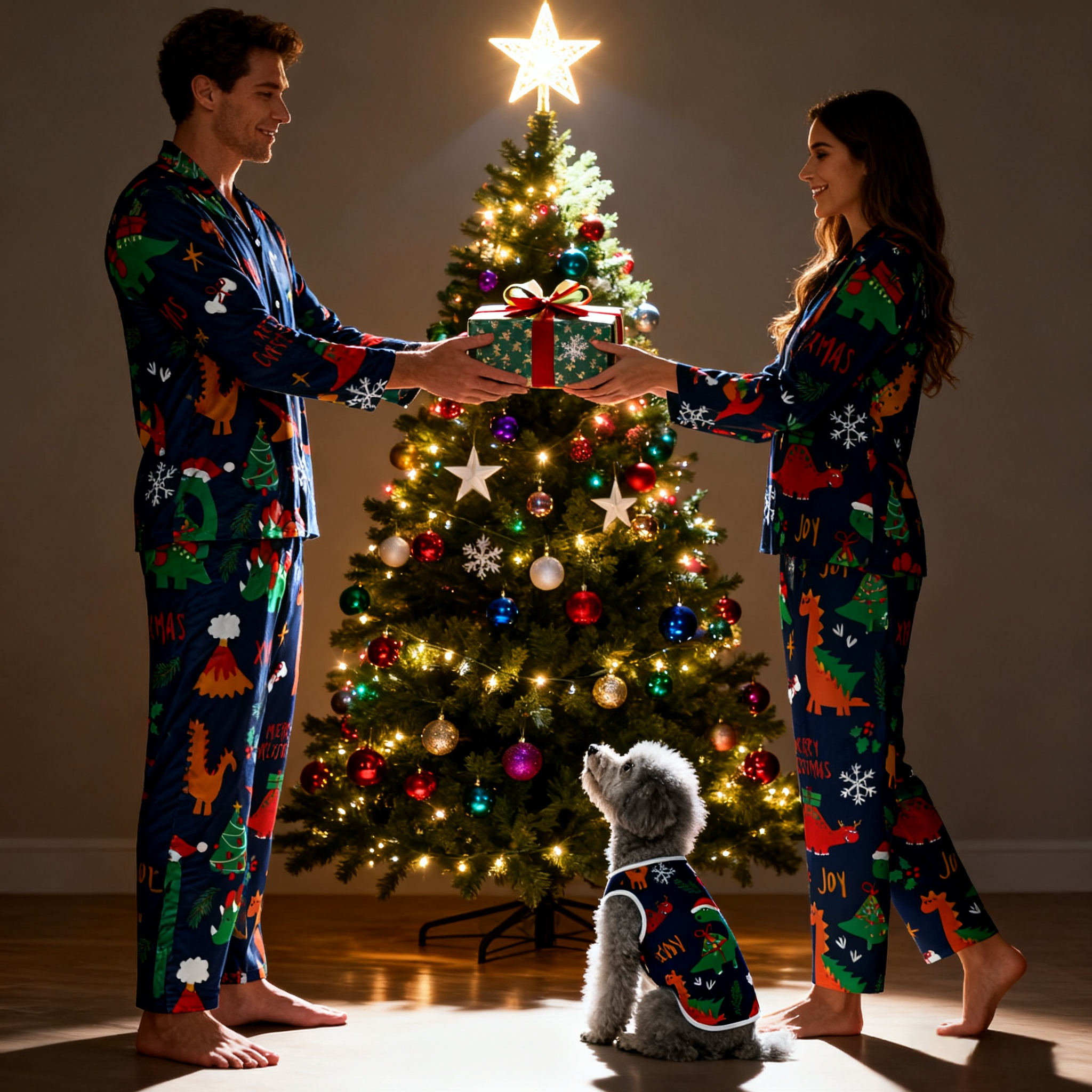 Holiday Cartoon Fun Matching Pajamas