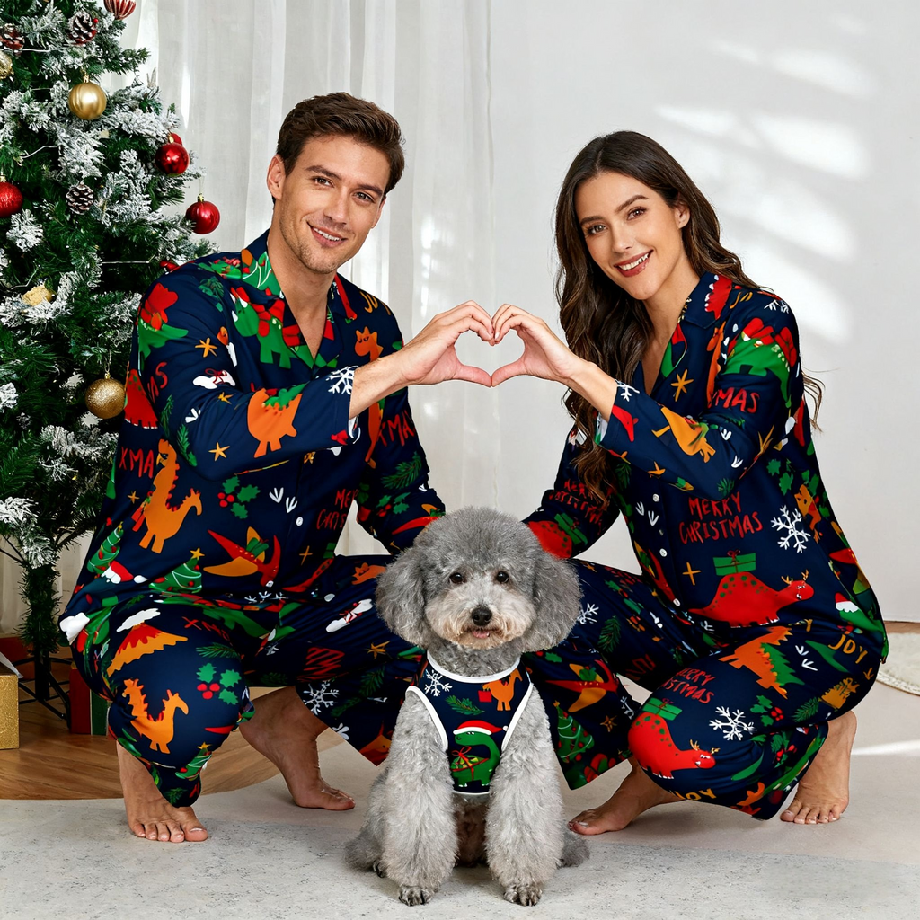 Holiday Cartoon Fun Matching Pajamas