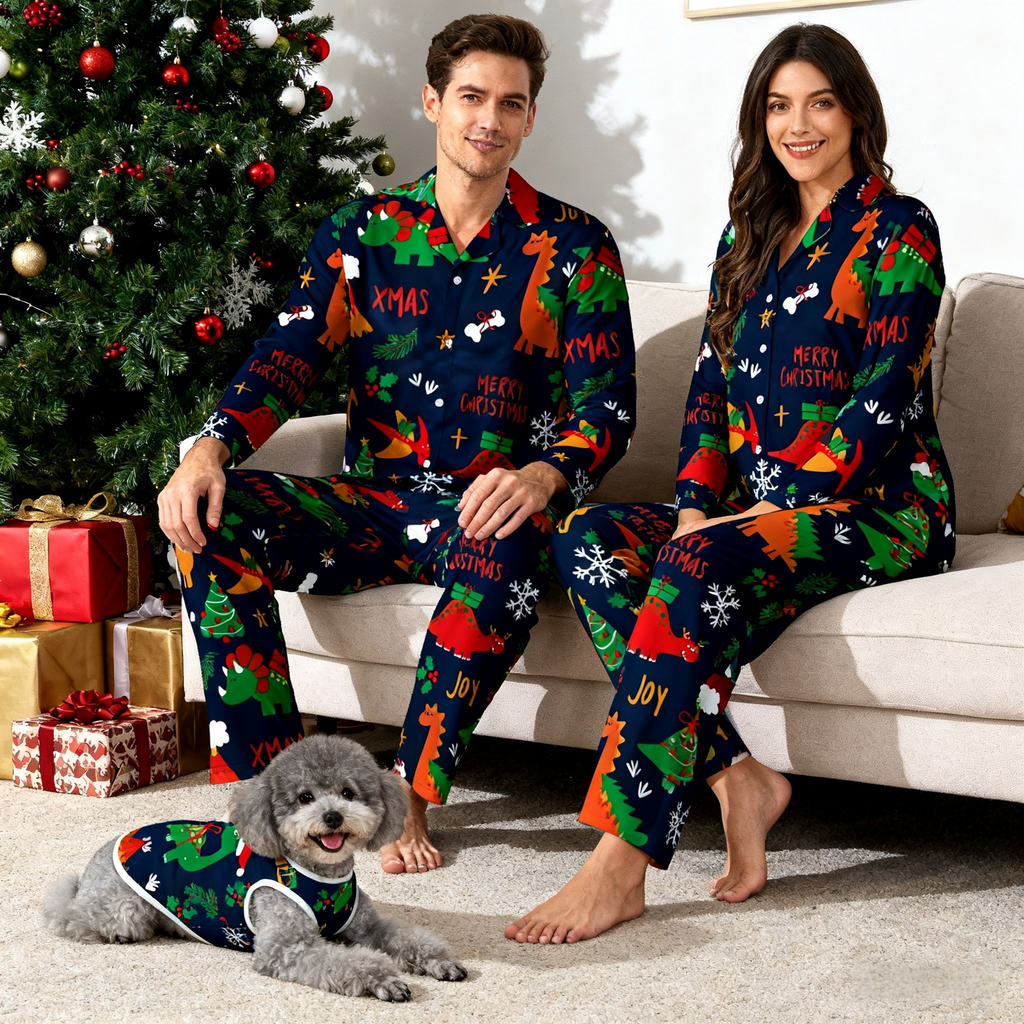 Holiday Cartoon Fun Matching Pajamas