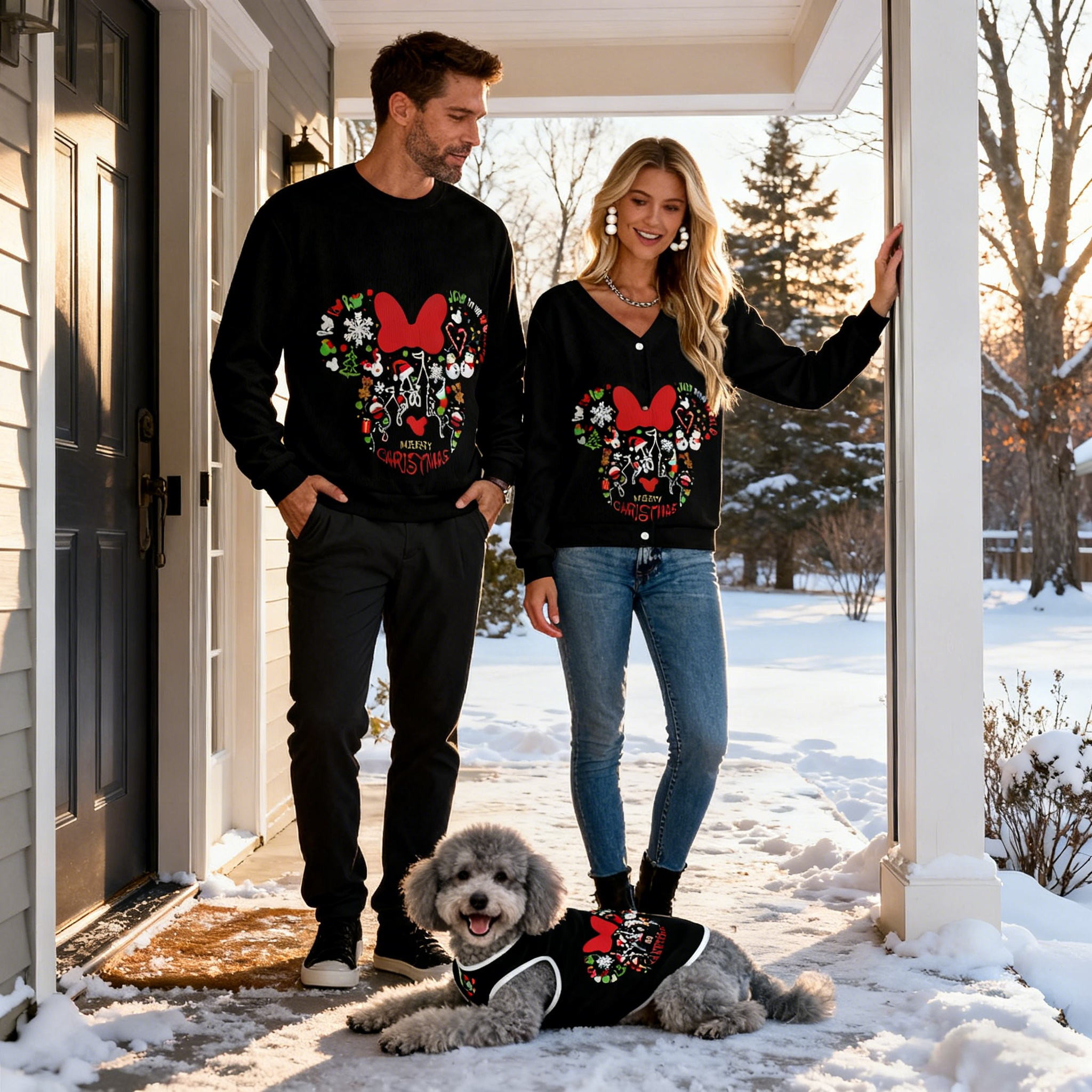 Holiday Bow Knit Set Sweater