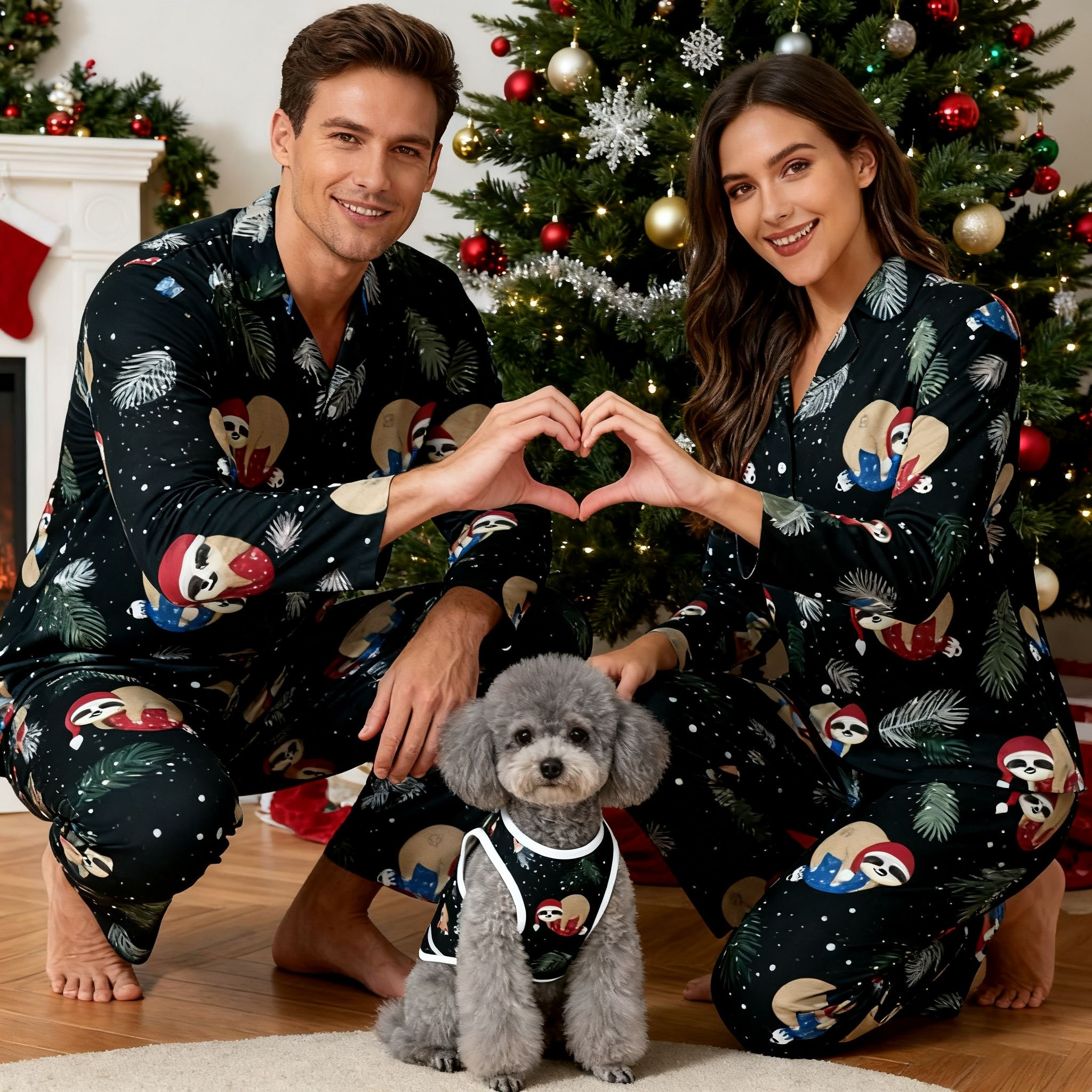 Holiday Sloth Ornament Matching Pajamas