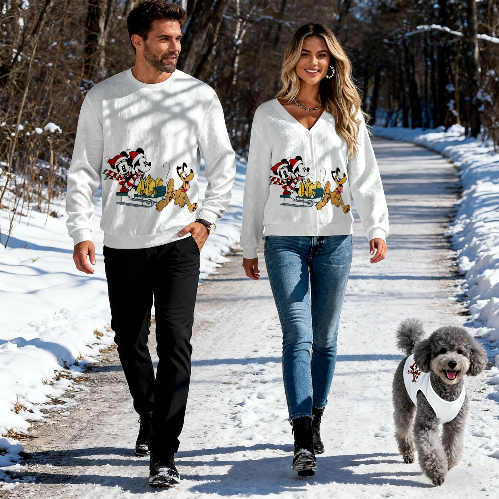 Winter Sketch Knit Set Sweater