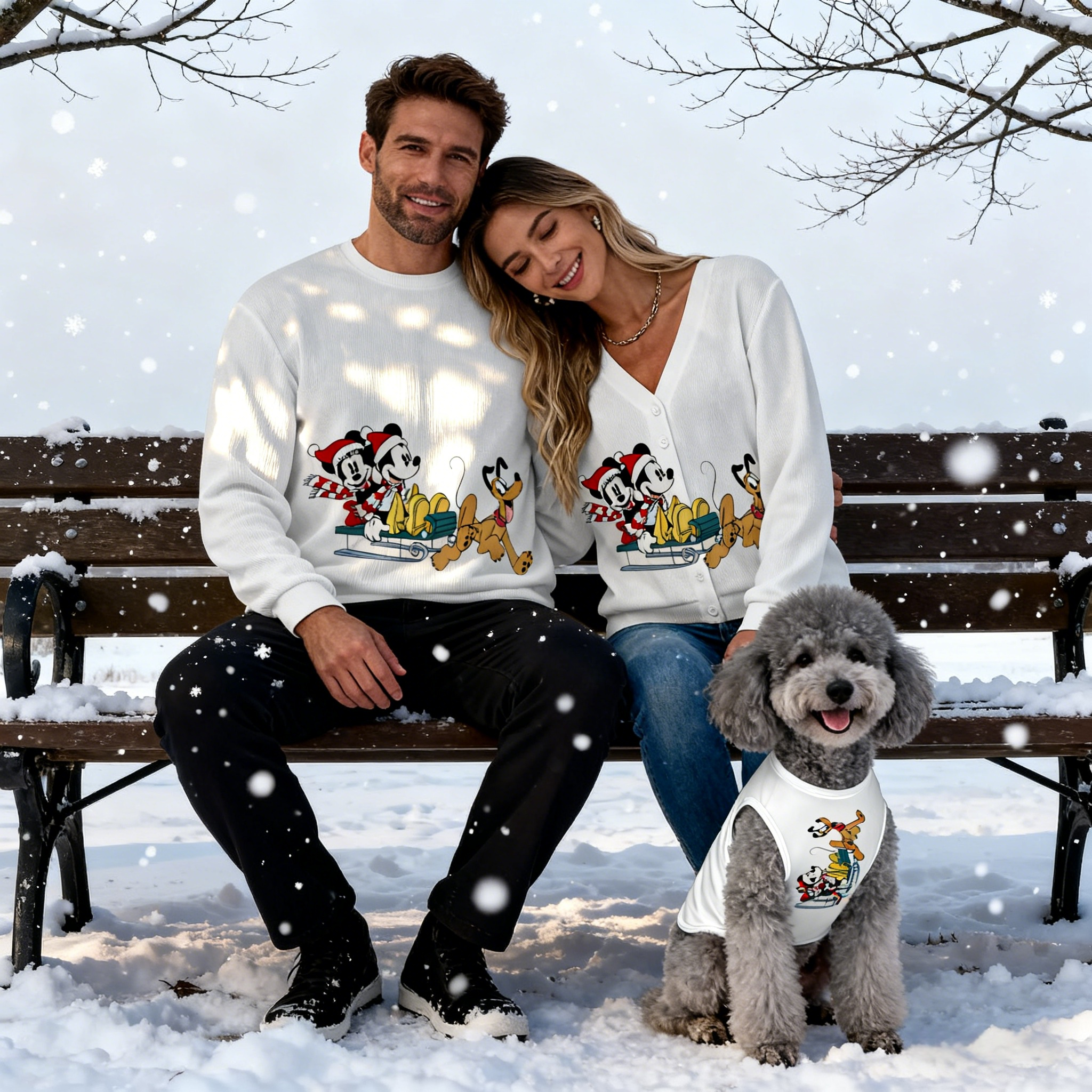 Winter Sketch Knit Set Sweater