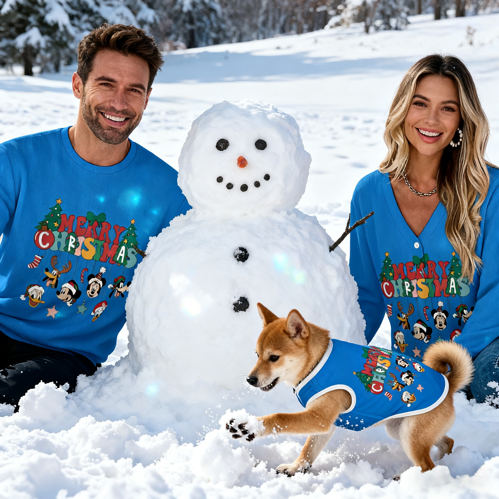 Blue Holiday Joy Sweater Set Sweater