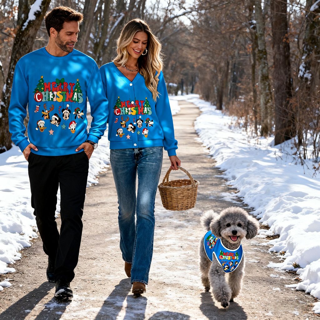 Blue Holiday Joy Sweater Set Sweater