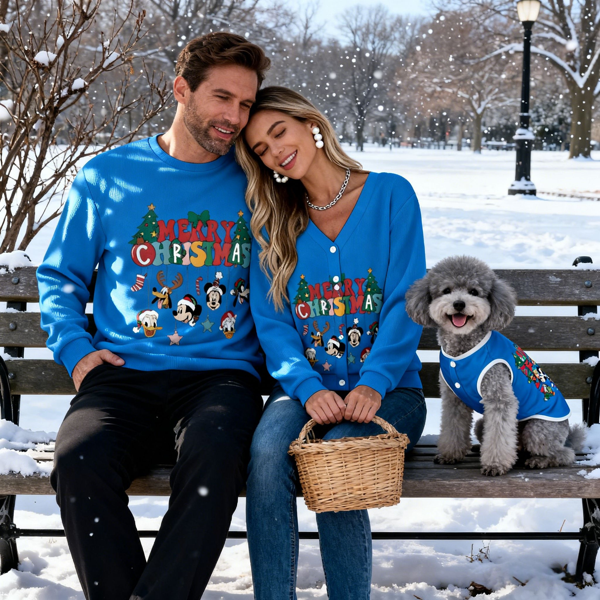 Blue Holiday Joy Sweater Set Sweater